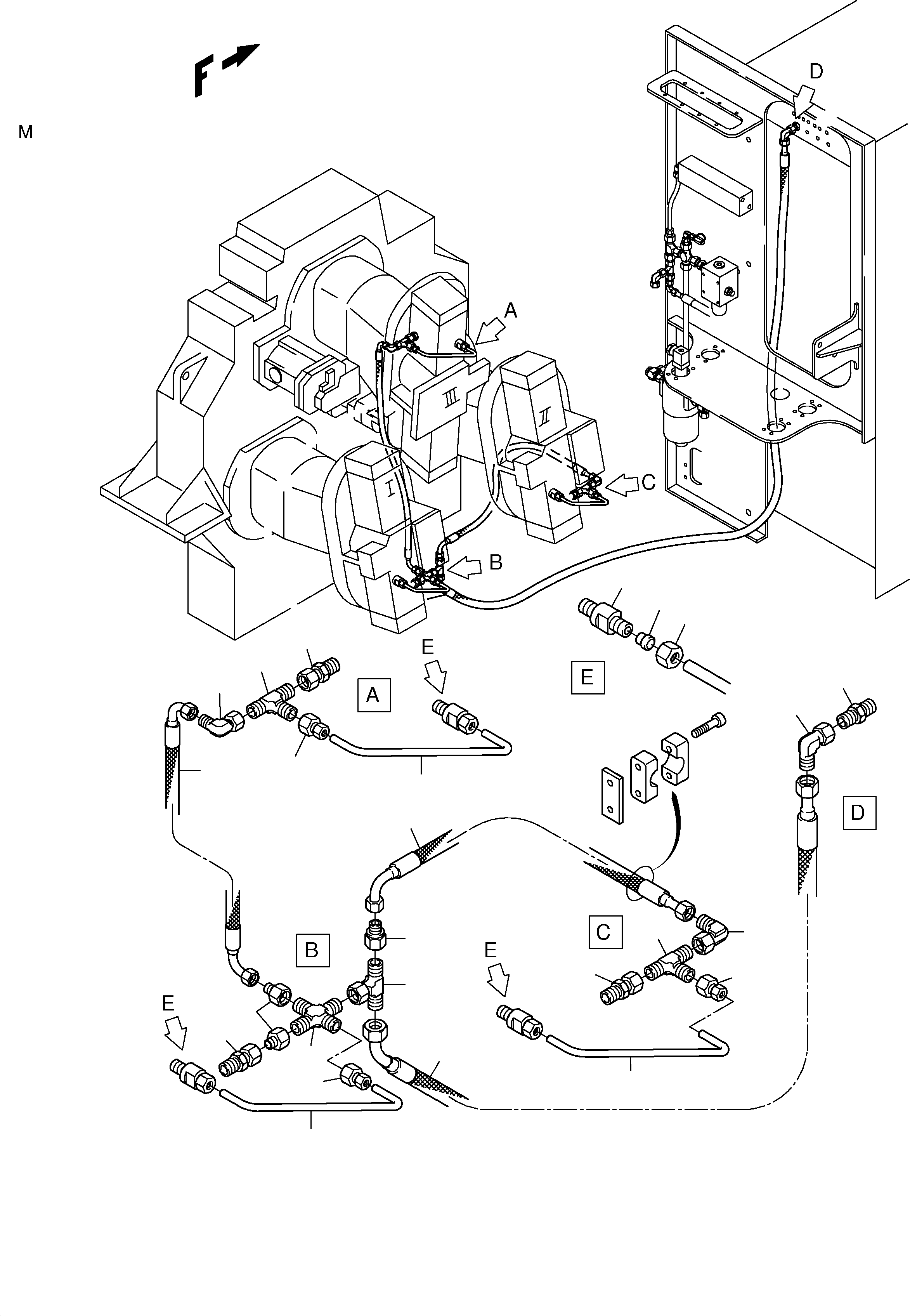 Komatsu parts book diagram for PC3000-1 S/N 06184: LOAD-SENSING