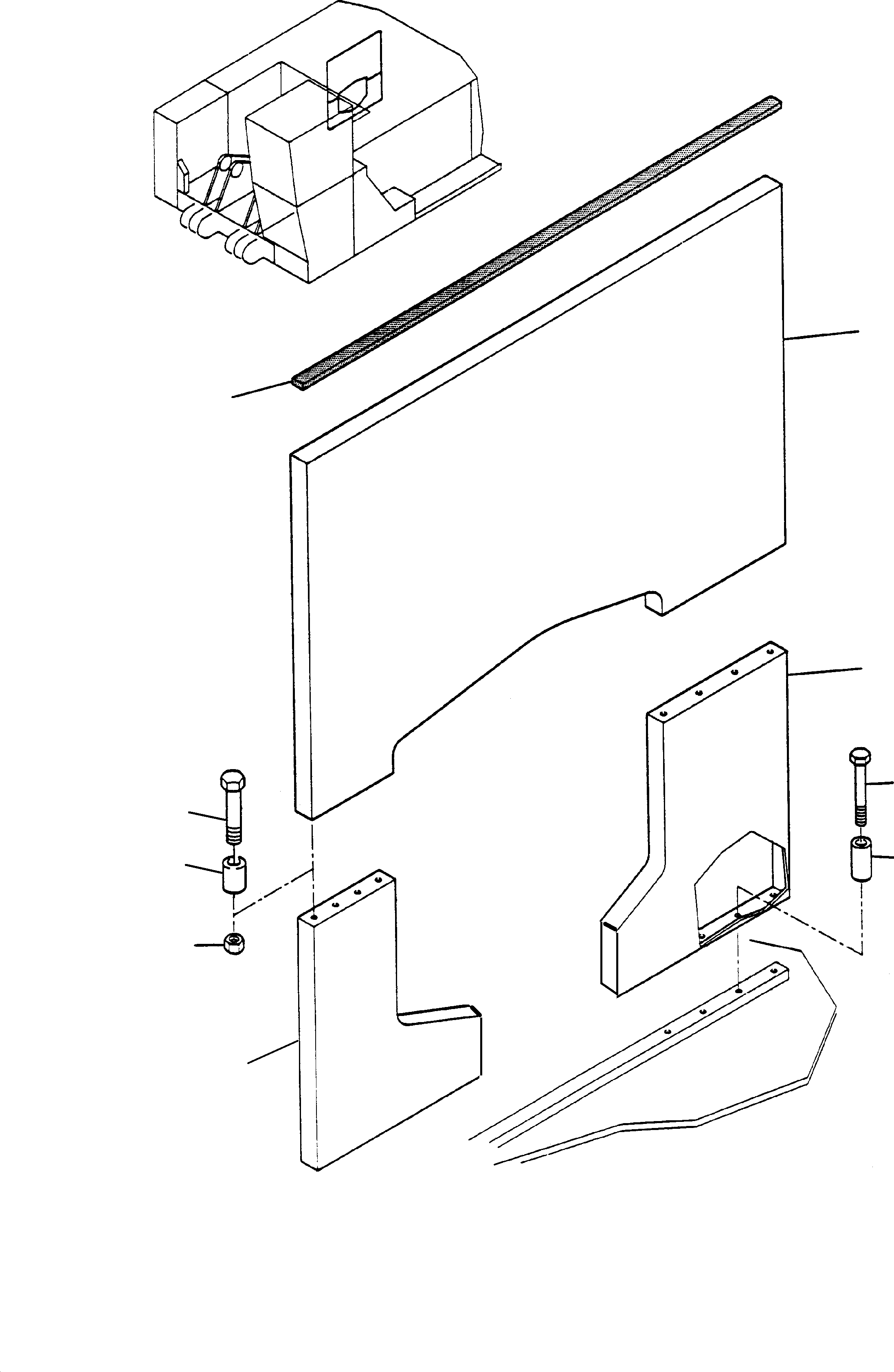 Komatsu parts book diagram for PC3000-1 S/N 06184: FIRE WALL