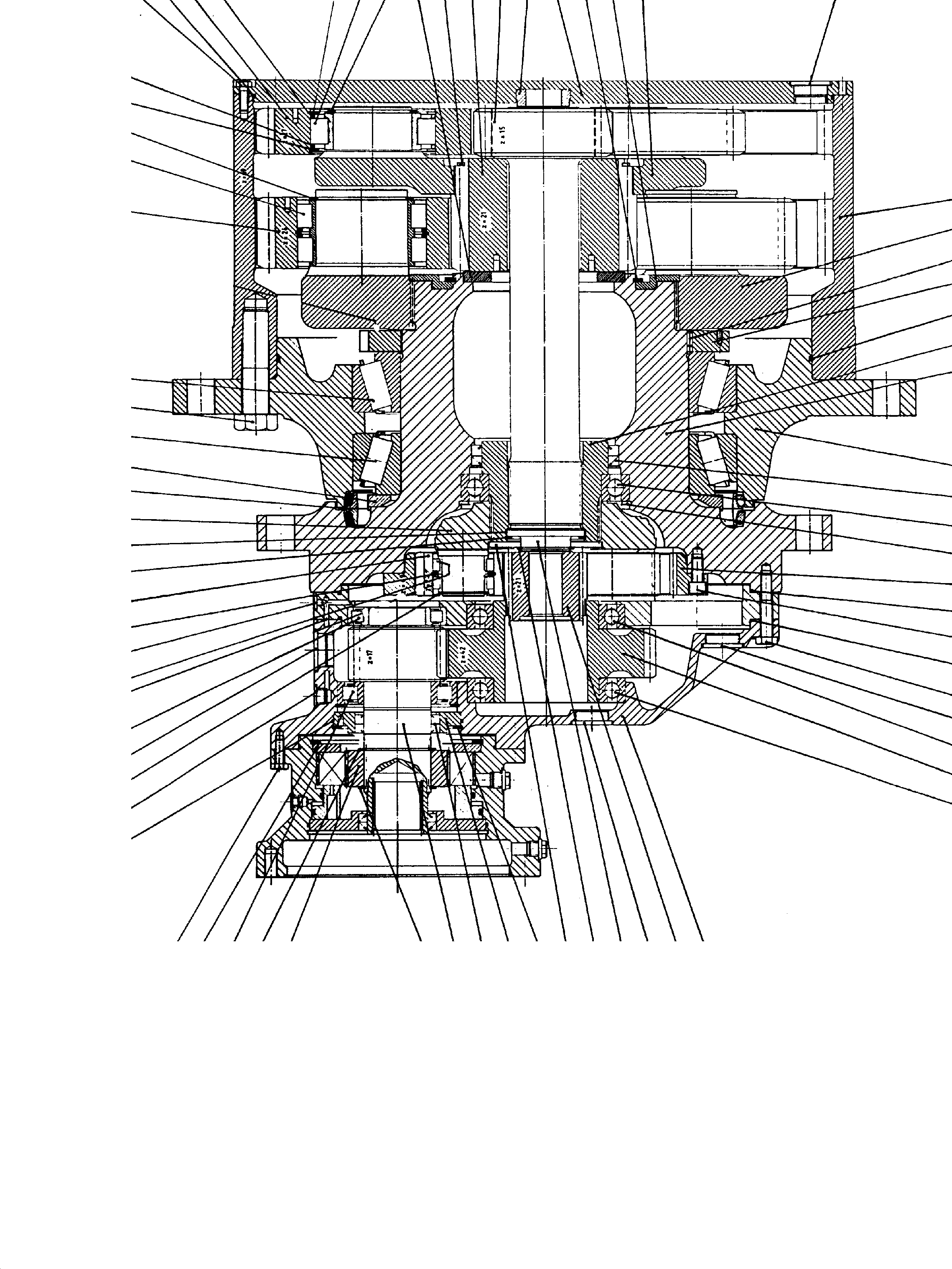 Komatsu parts book diagram for PC3000-1 S/N 06184: DRIVE GEAR BOX