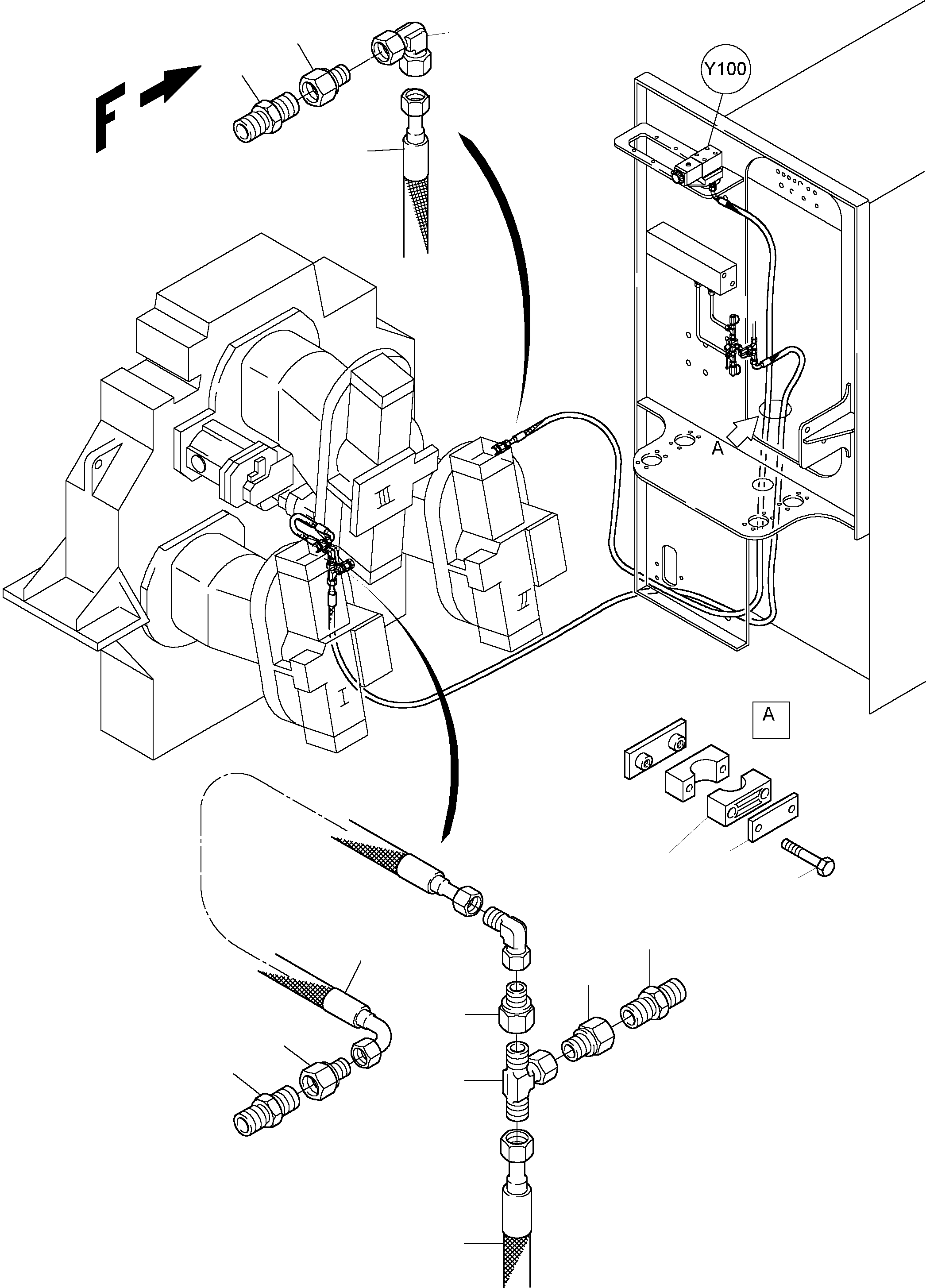 Komatsu parts book diagram for PC3000-1 S/N 06184: MAIN PUMP CONTROL