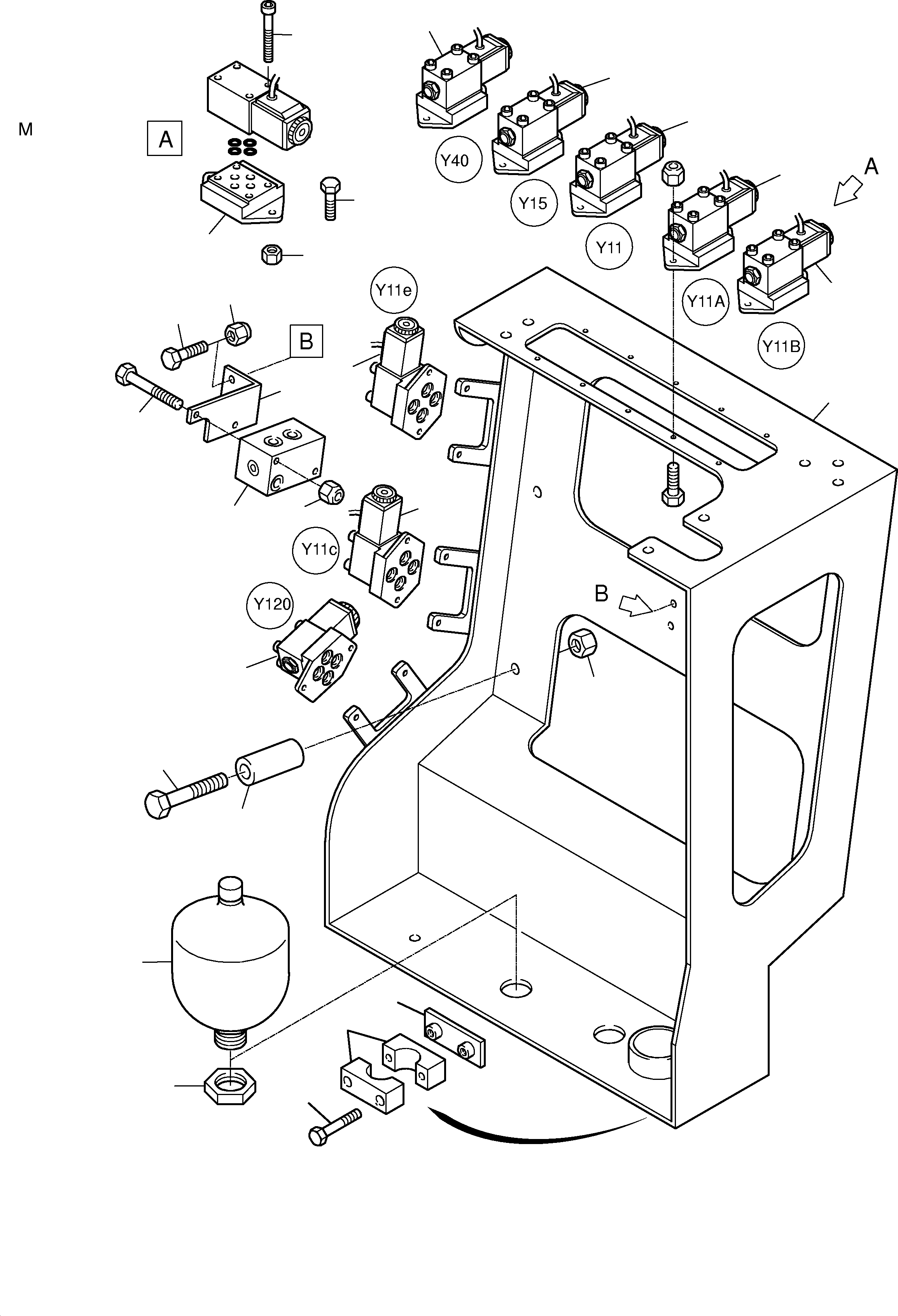 Komatsu parts book diagram for PC3000-1 S/N 06184: PILOT CONTROL PLATE