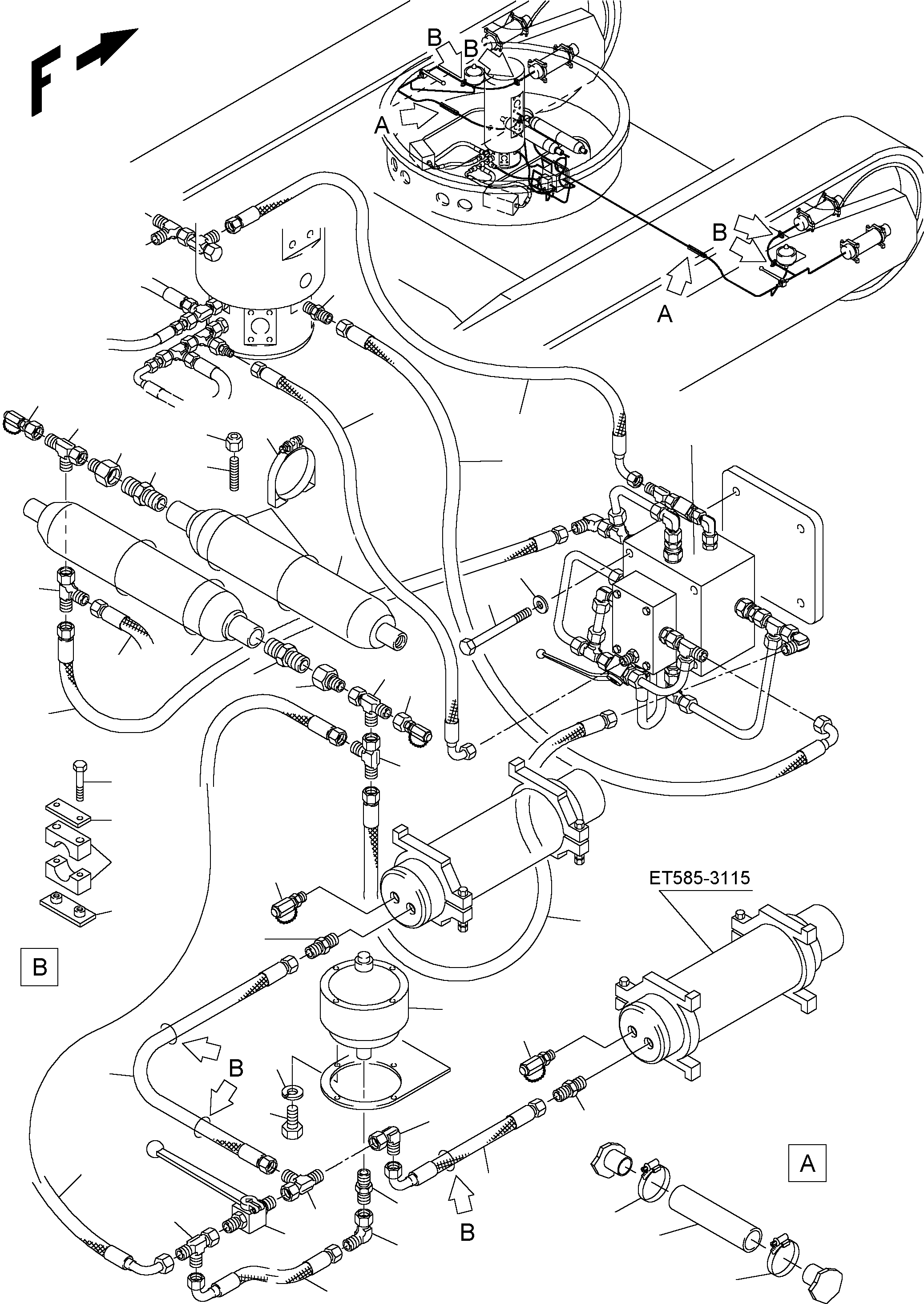 Komatsu parts book diagram for PC3000-1 S/N 06184: TRACK ADJUSTER