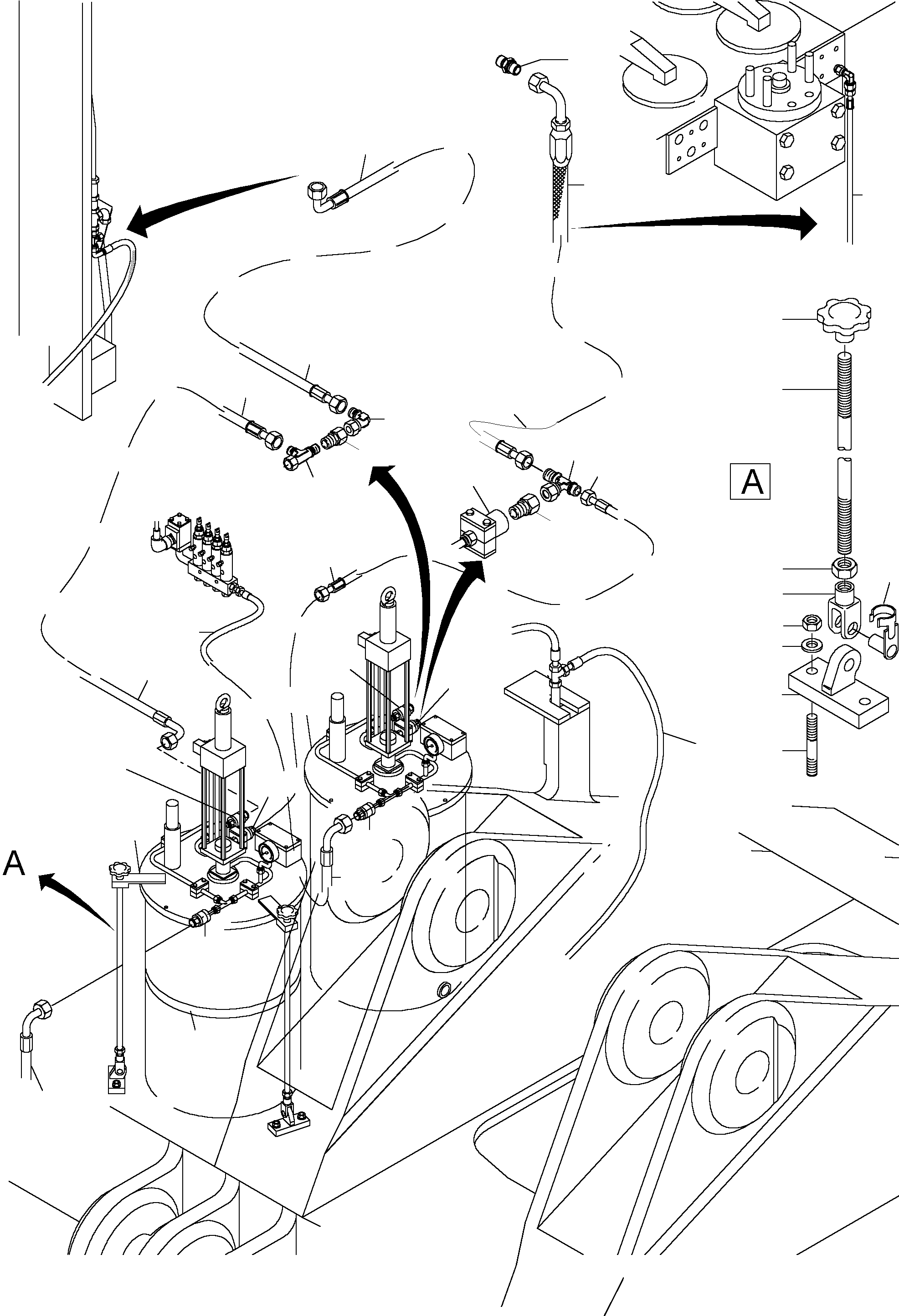 Komatsu parts book diagram for PC3000-1 S/N 06184: LUBE PUMP ARR. WITH HYDR. DRIVE