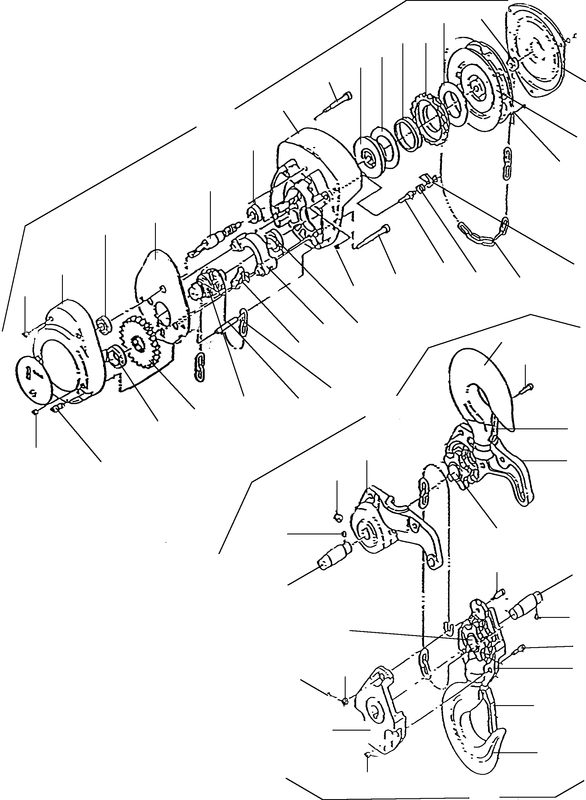 Komatsu parts book diagram for PC3000-1 S/N 06184: PULLEY BLOCK
