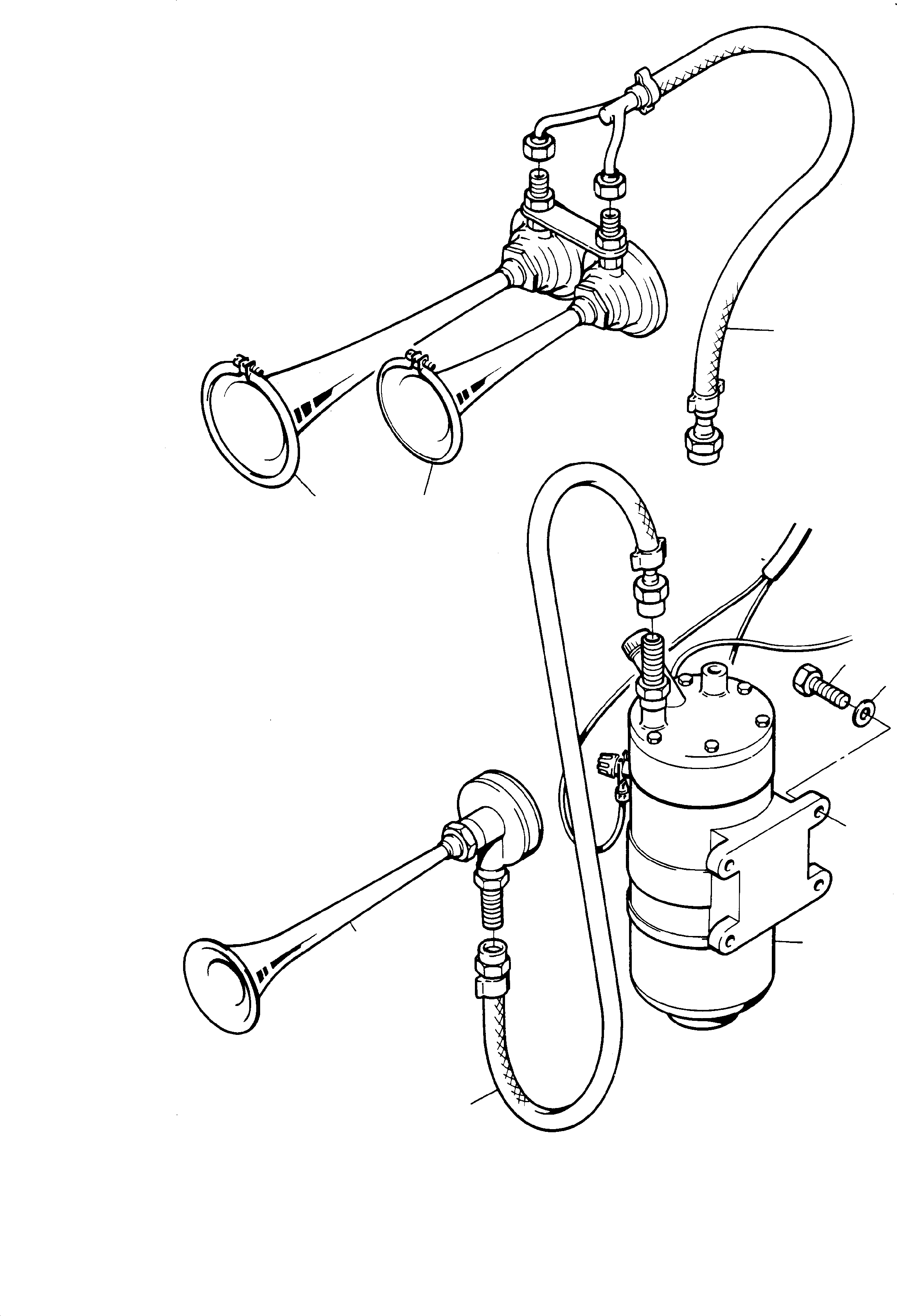 Komatsu parts book diagram for PC3000-1 S/N 06190: HORN, ILLUMINATION