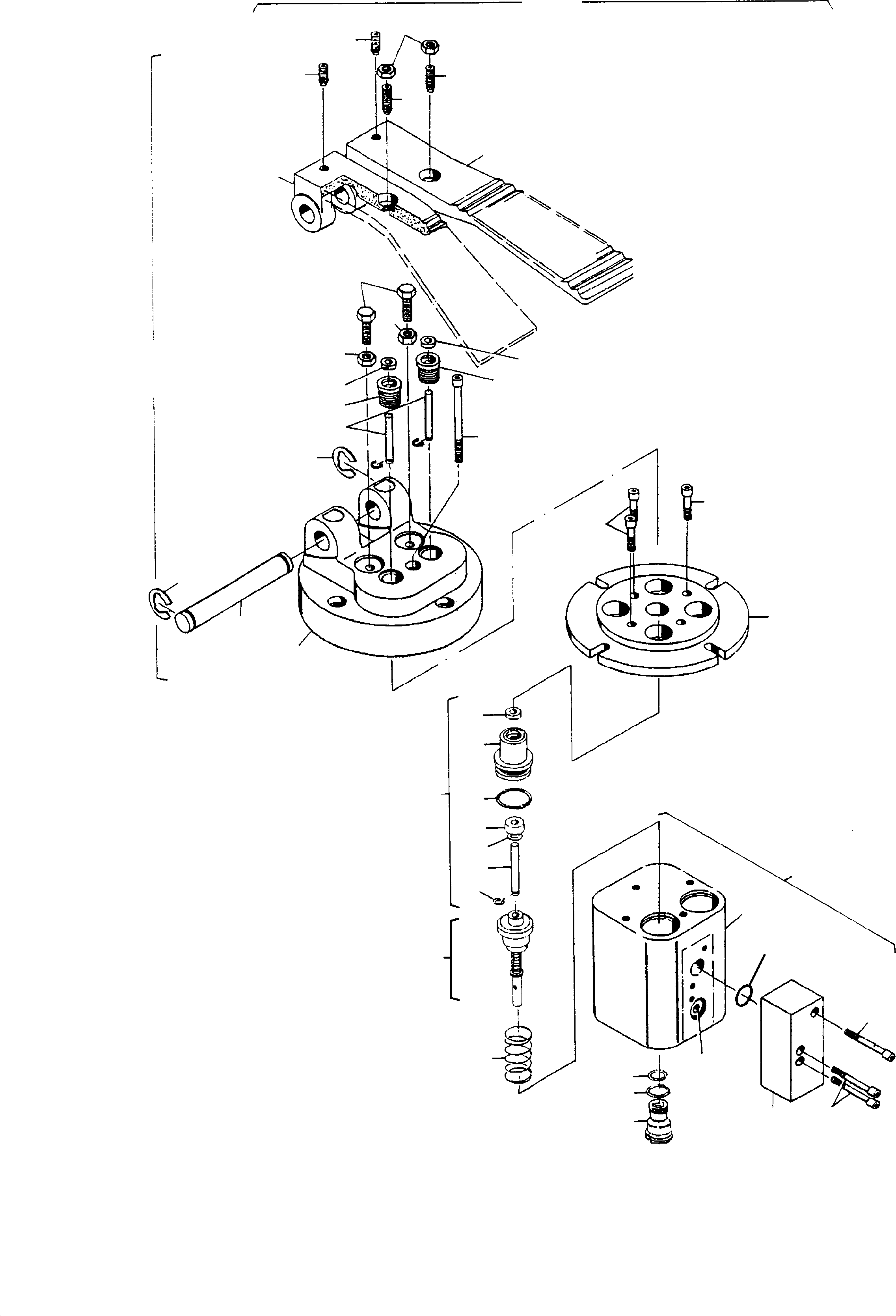 Komatsu parts book diagram for PC3000-1 S/N 06190: PILOT OIL UNIT