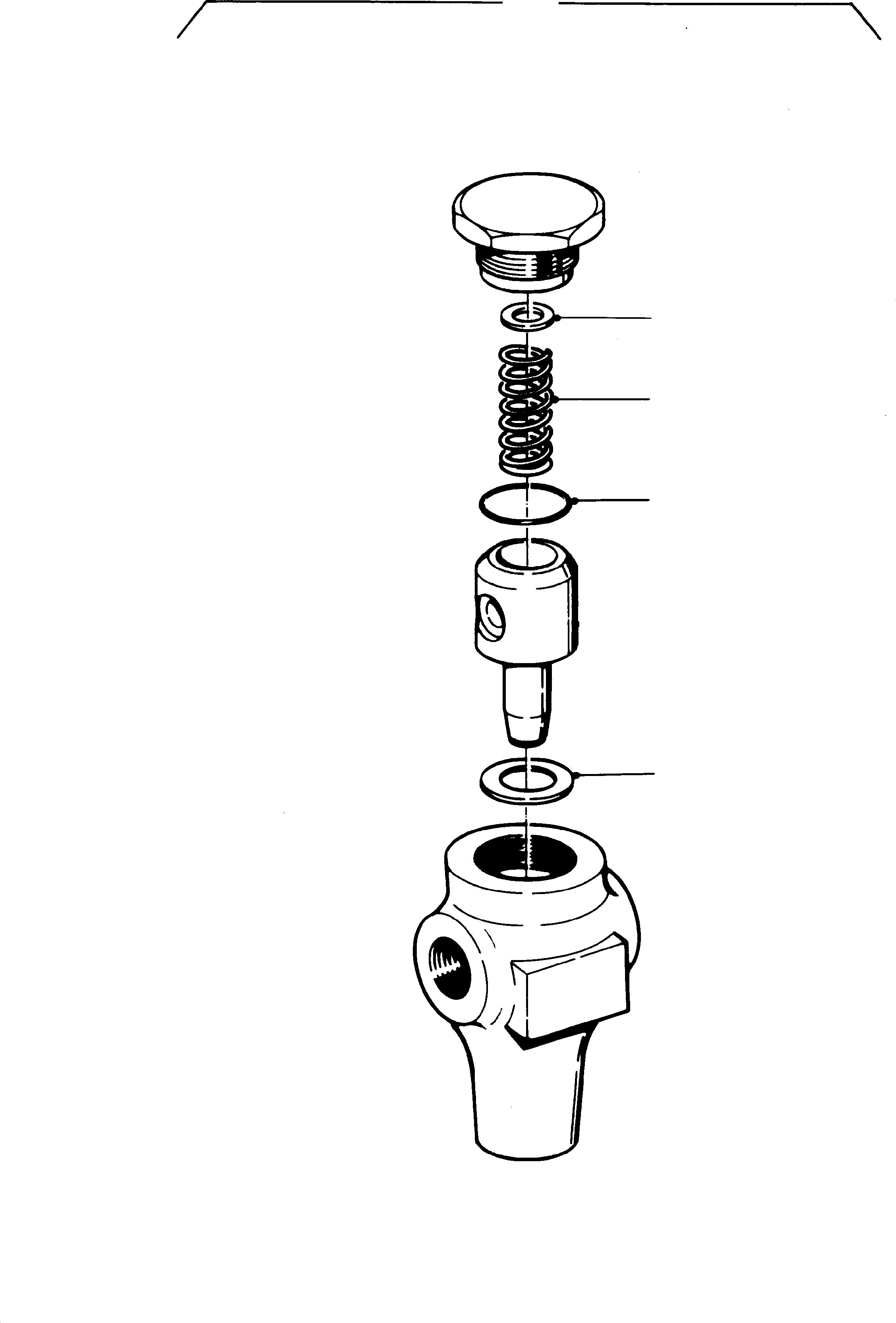 Komatsu parts book diagram for PC3000-1 S/N 06190: PRESSURE RELIEF VALVE