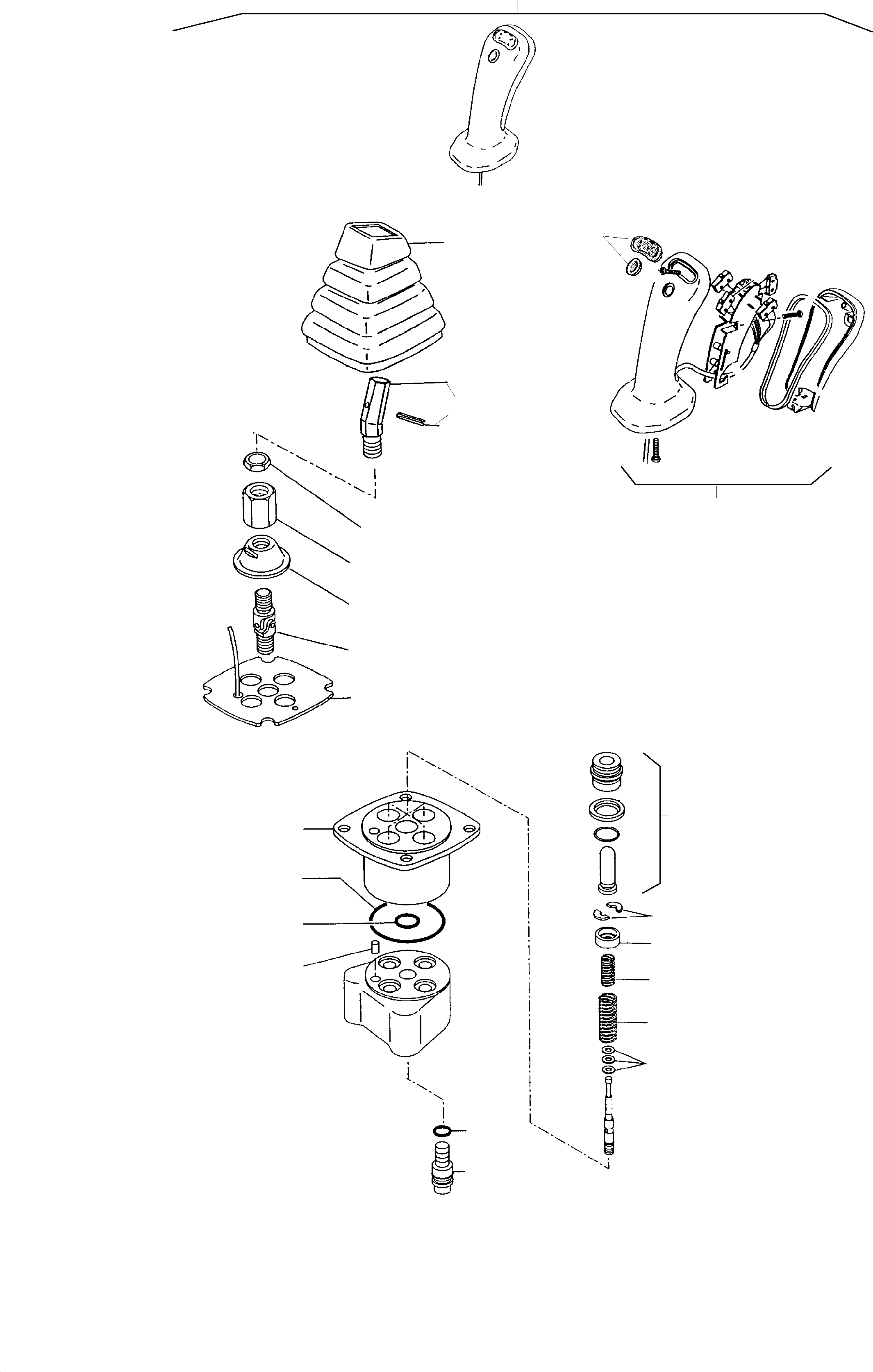 Komatsu parts book diagram for PC3000-1 S/N 06190: PILOT OIL UNIT