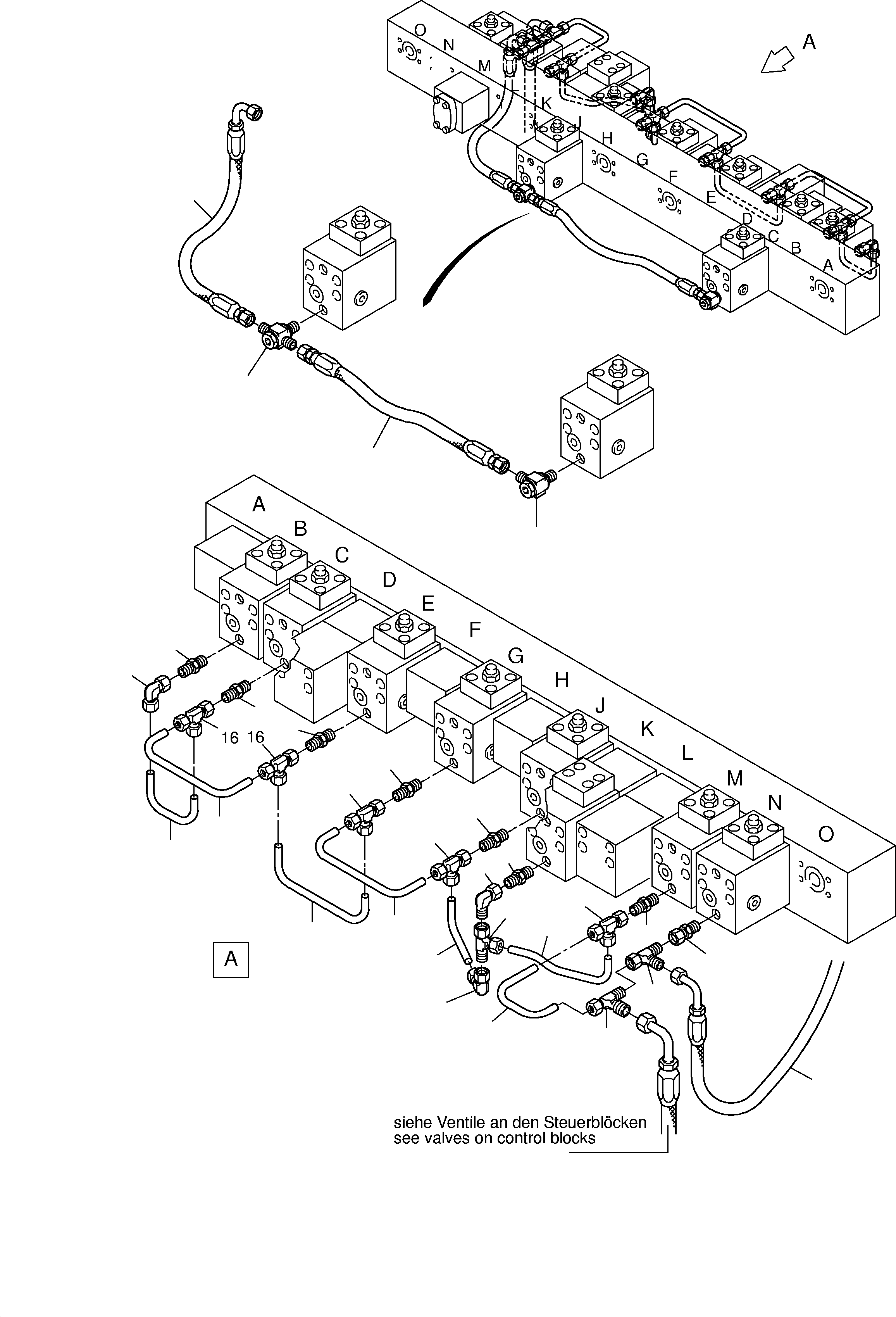 Komatsu parts book diagram for PC3000-1 S/N 06190: MANIFOLD