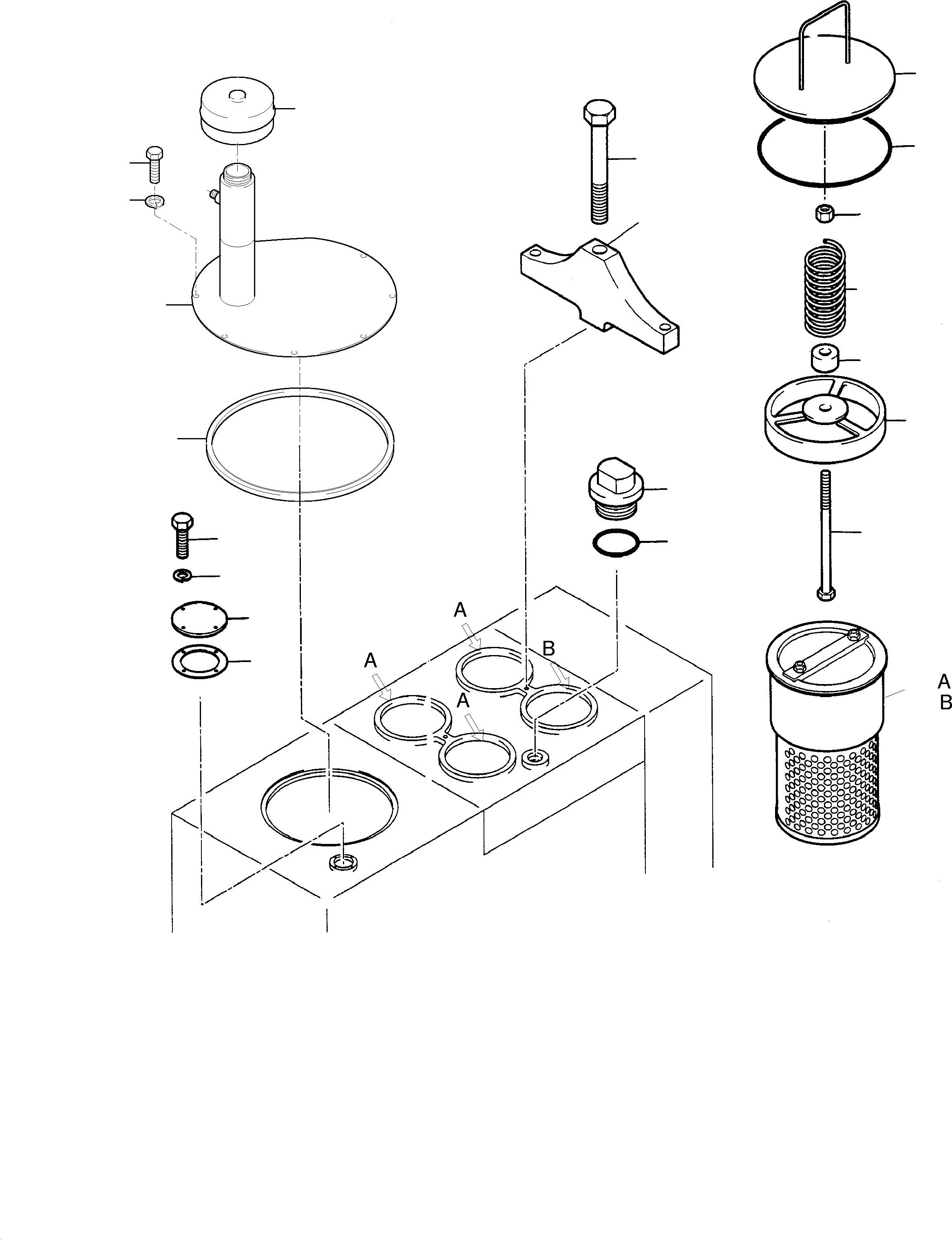 Komatsu parts book diagram for PC3000-1 S/N 06190: MAIN OIL TANK