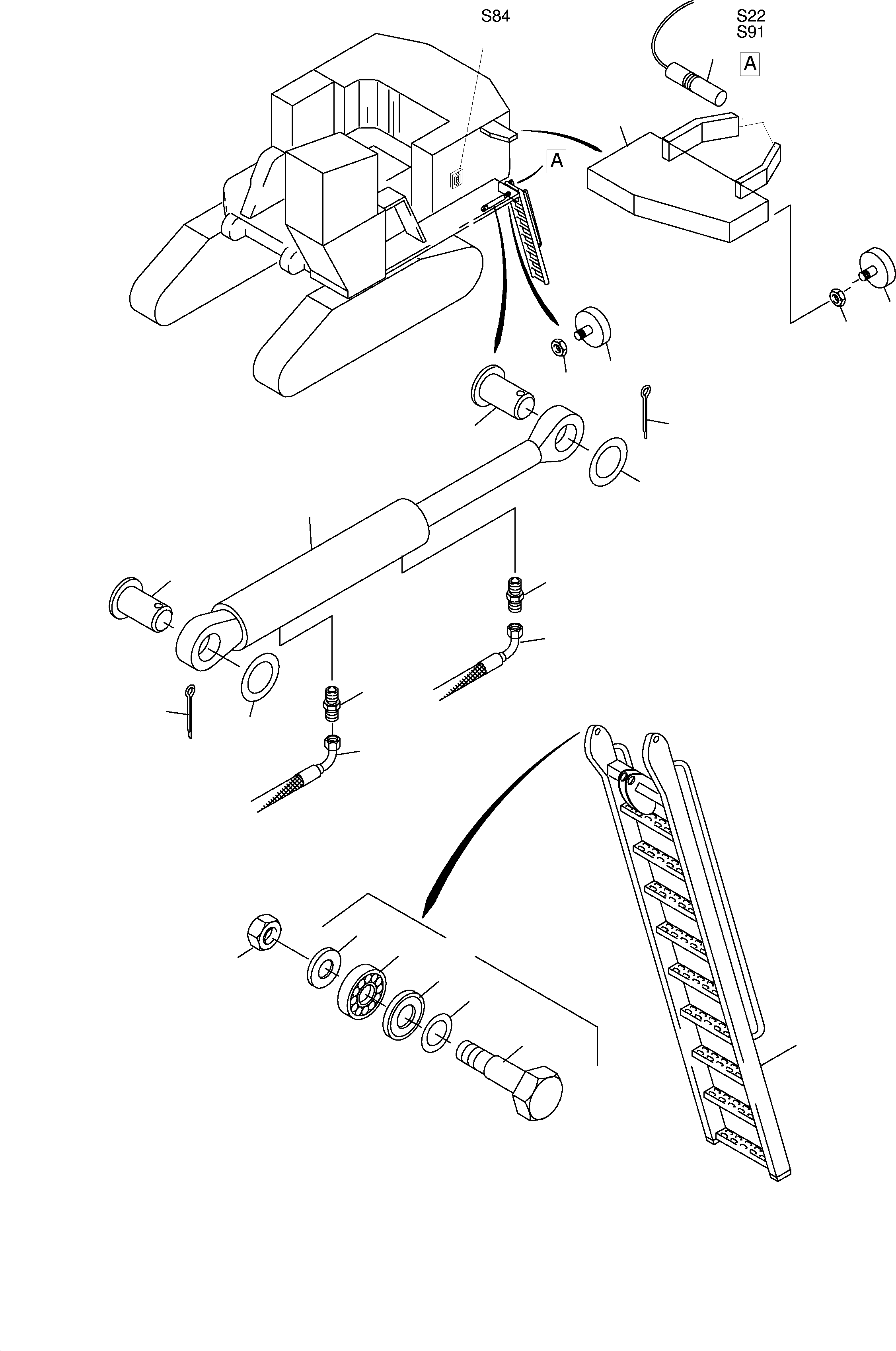 Komatsu parts book diagram for PC3000-1 S/N 06190: STEPS