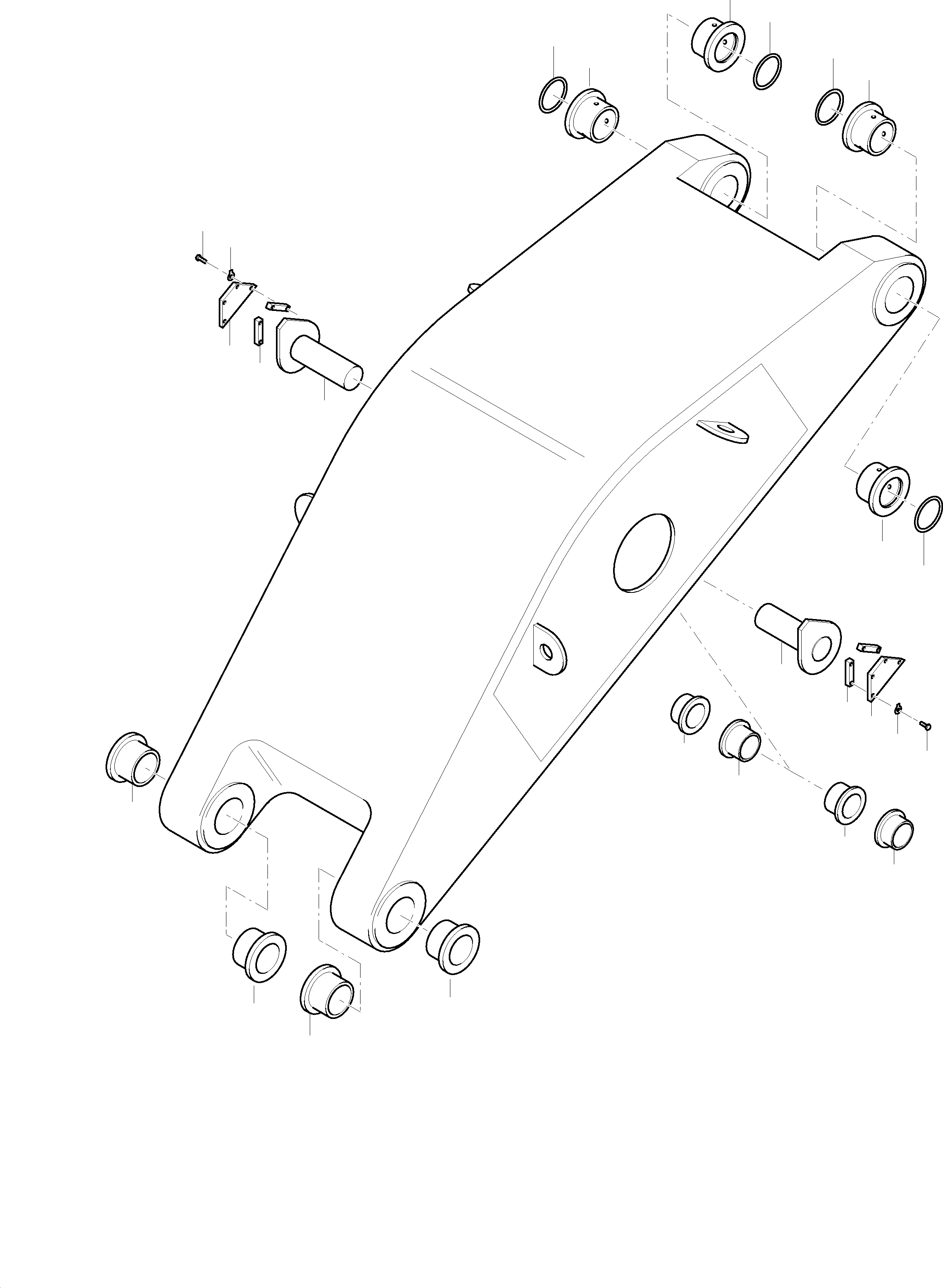 Komatsu parts book diagram for PC3000-1 S/N 06190: BULLCLAM BUCKET STICK 4,3 M