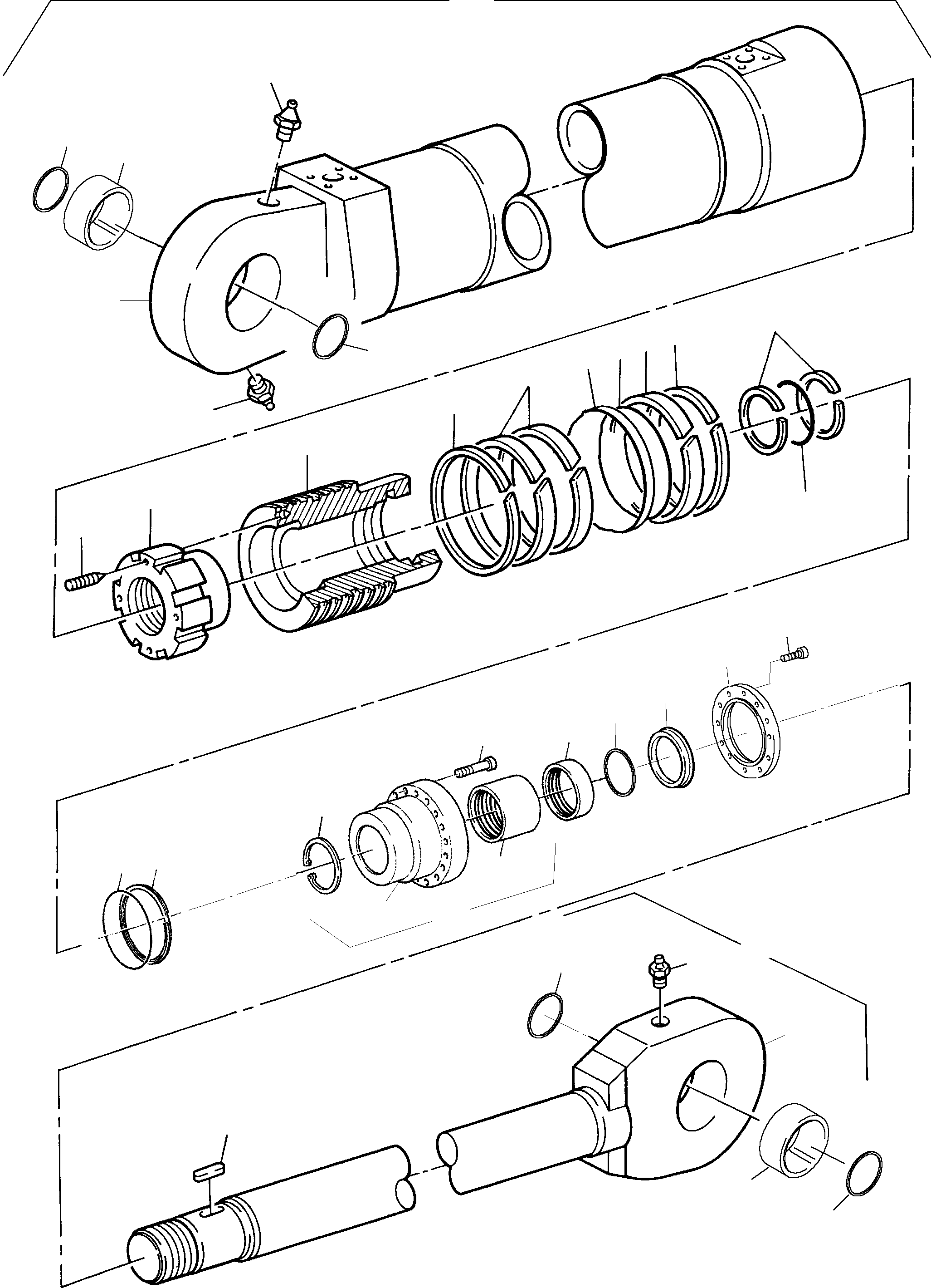 Komatsu parts book diagram for PC3000-1 S/N 06190: HYDR.-CYLINDER