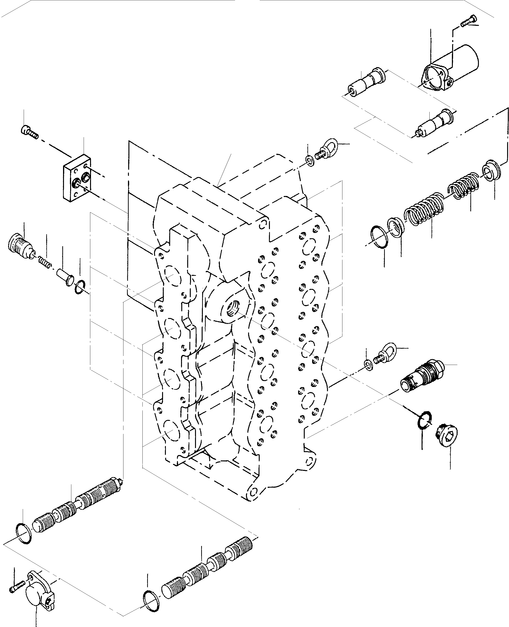 Komatsu parts book diagram for PC3000-1 S/N 06191: CONTROL BLOCK