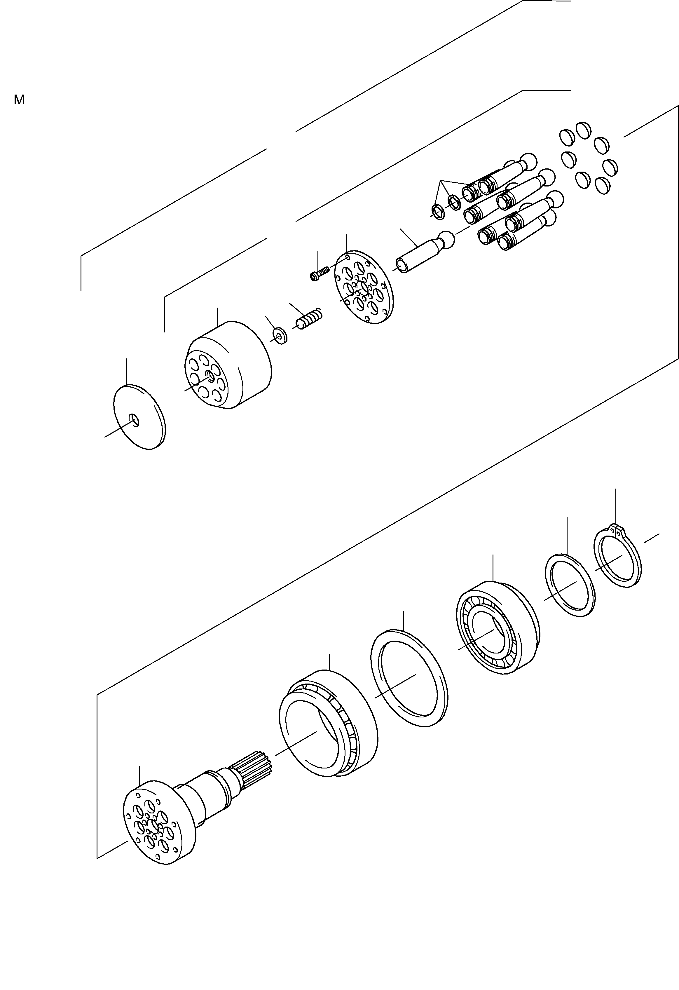Komatsu parts book diagram for PC3000-1 S/N 06191: HYDR. PUMP