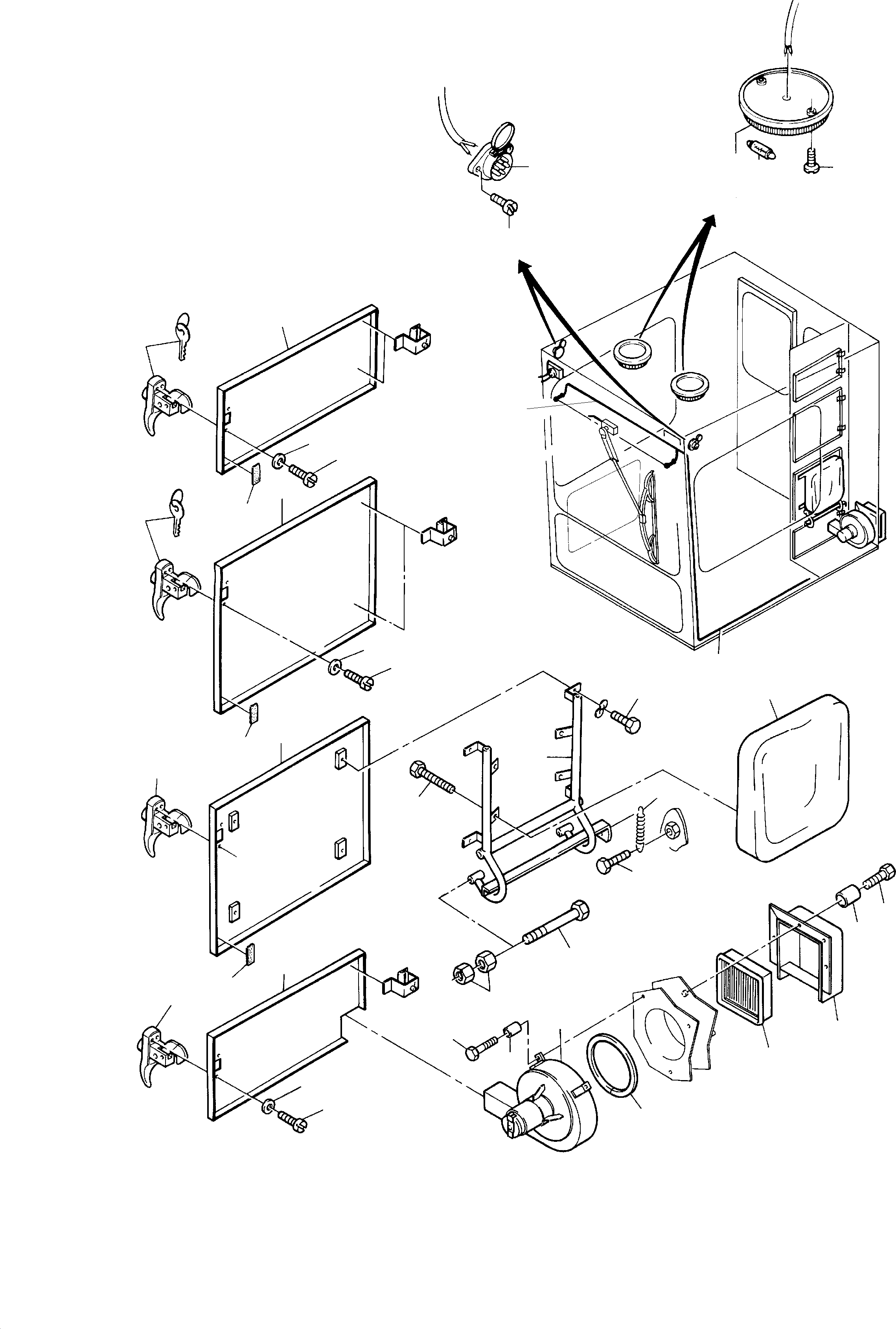 Komatsu parts book diagram for PC3000-1 S/N 06191: OPERATOR'S CAB