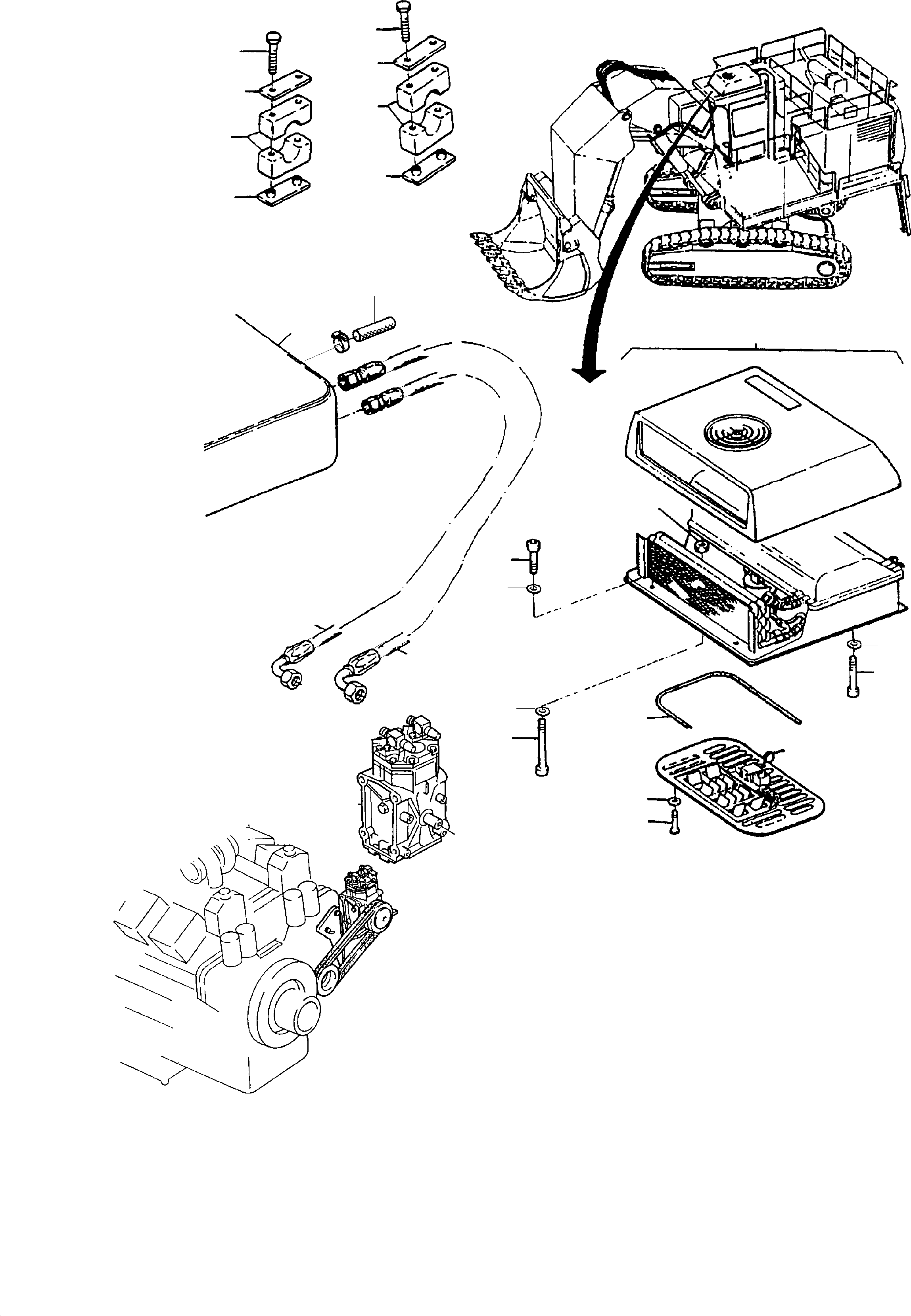 Komatsu parts book diagram for PC3000-1 S/N 06191: AIR CONDITION ARR.