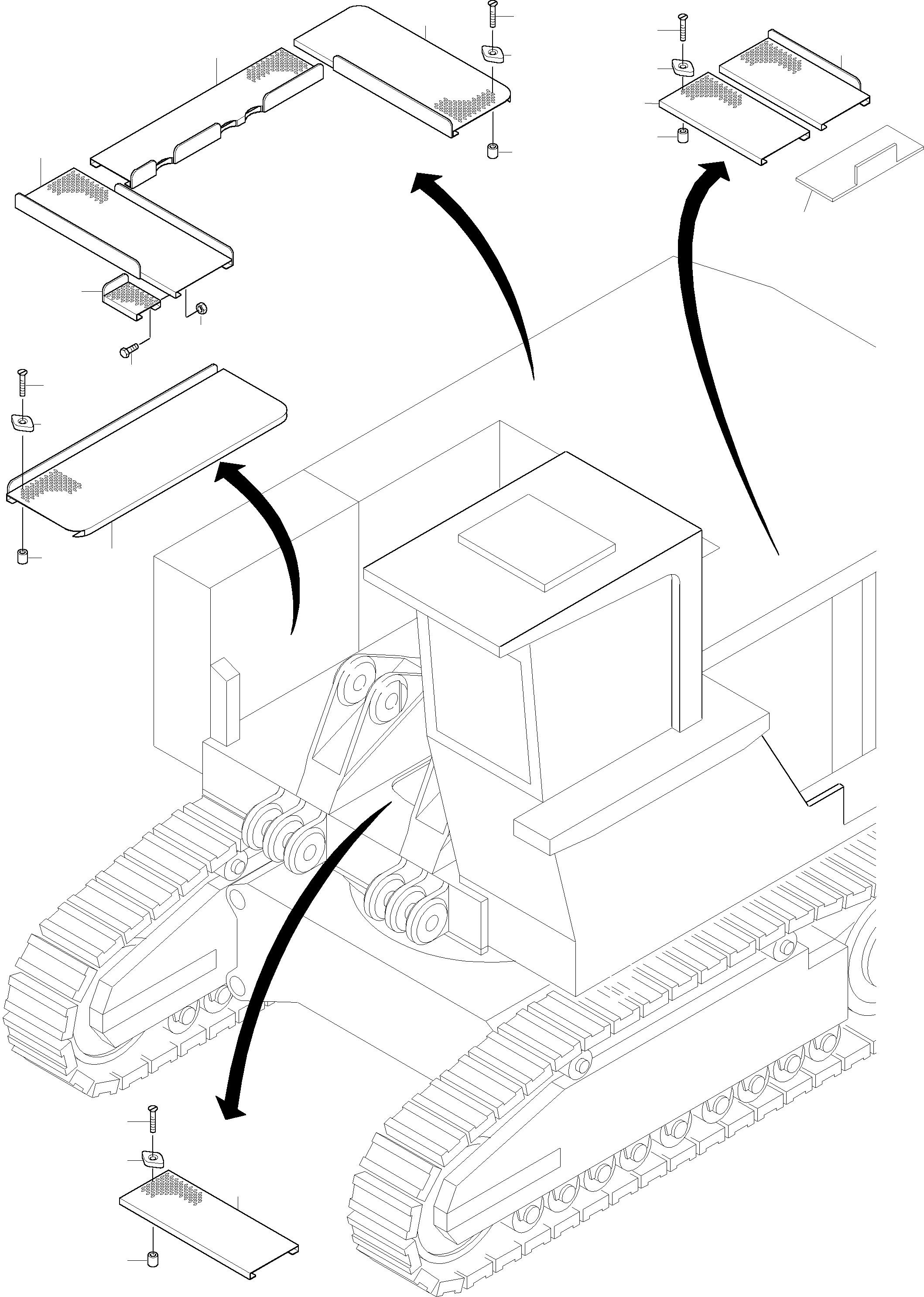 Komatsu parts book diagram for PC3000-1 S/N 06191: PLATFORM