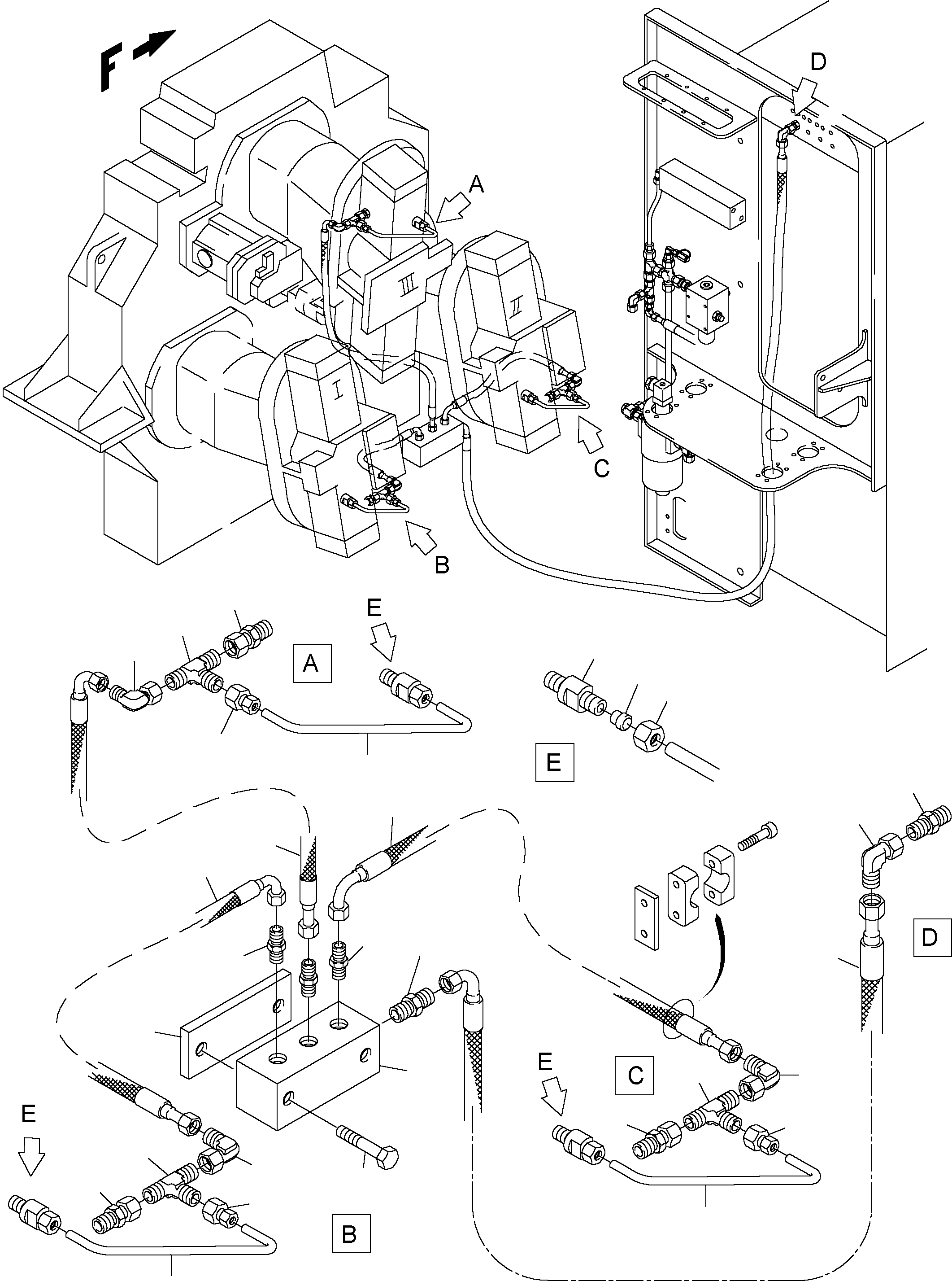 Komatsu parts book diagram for PC3000-1 S/N 06191: LOAD-SENSING