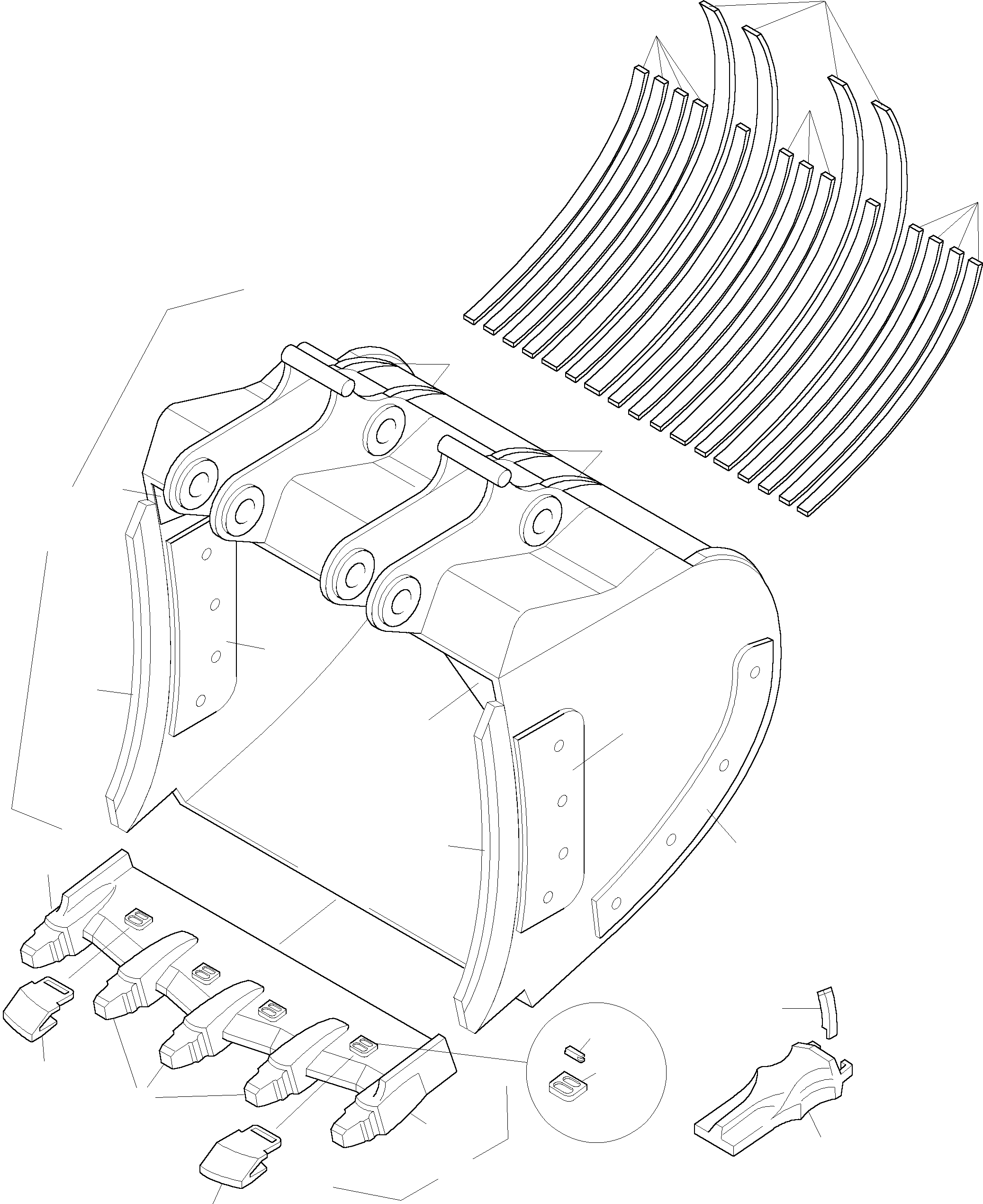 Komatsu parts book diagram for PC3000-1 S/N 06191: BACKHOE 13 CBM