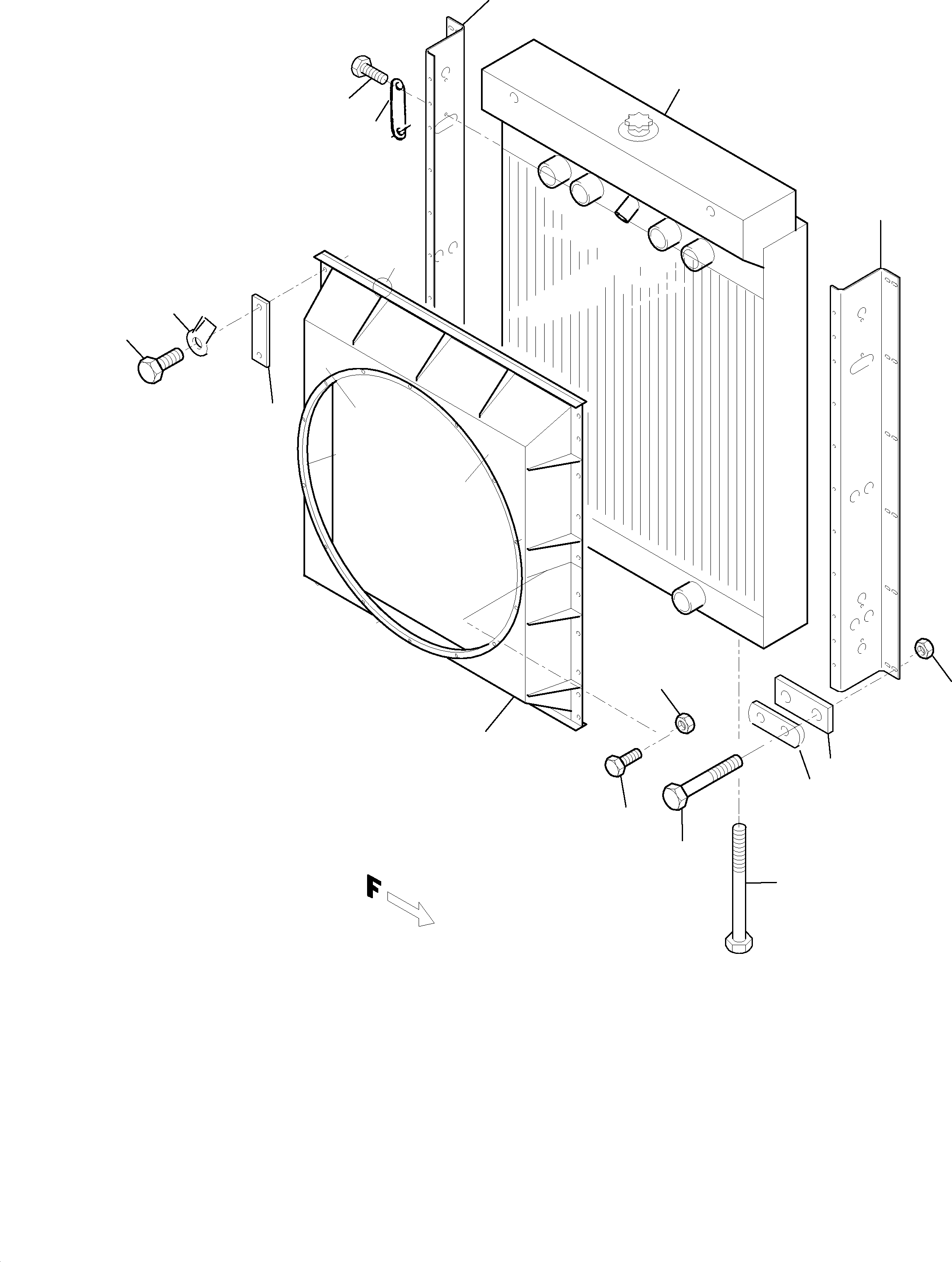 Komatsu parts book diagram for PC3000-1 S/N 06194: RADIATOR ARR.