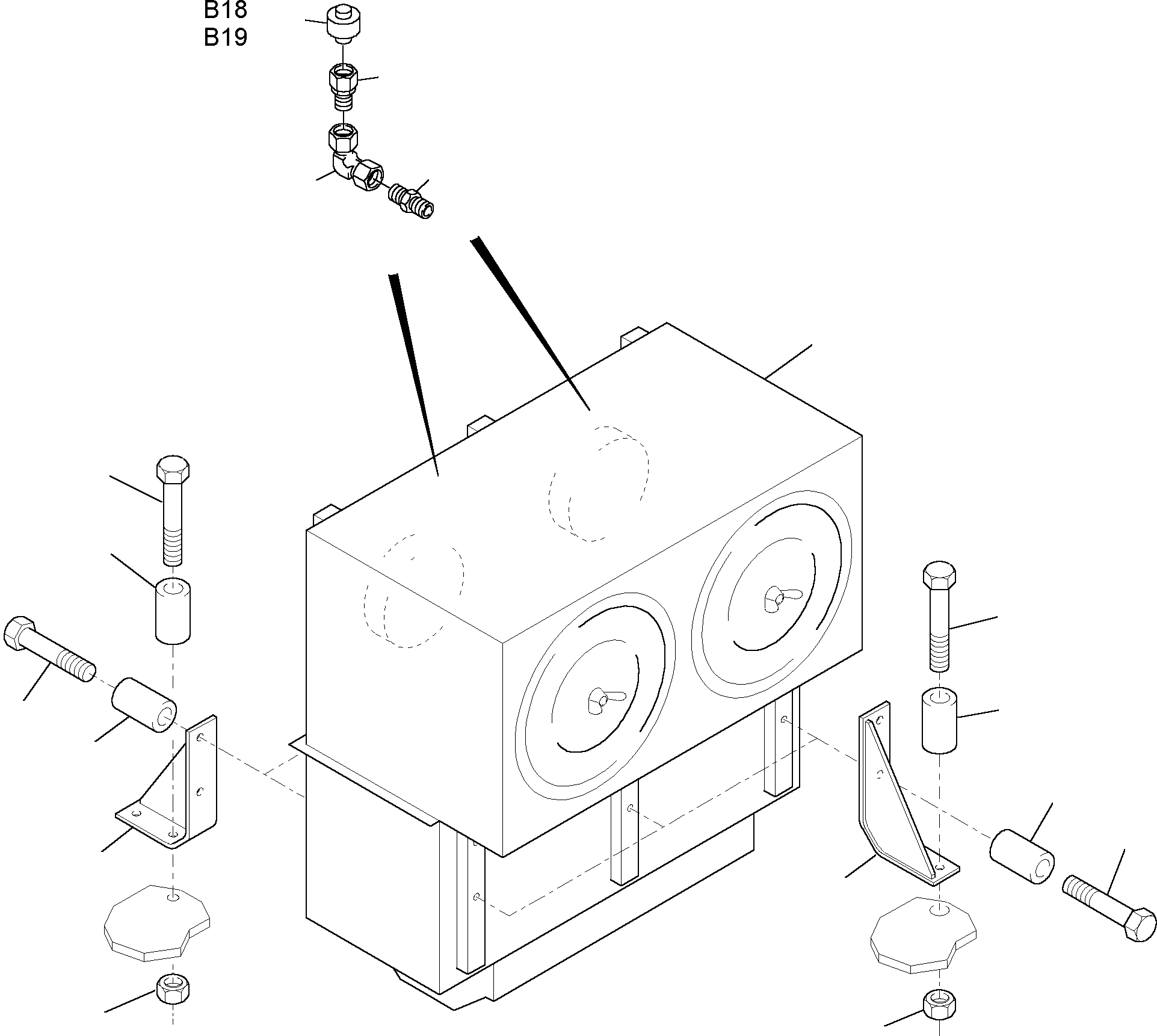 Komatsu parts book diagram for PC3000-1 S/N 06194: INSTALLATION - AIR CLEANER