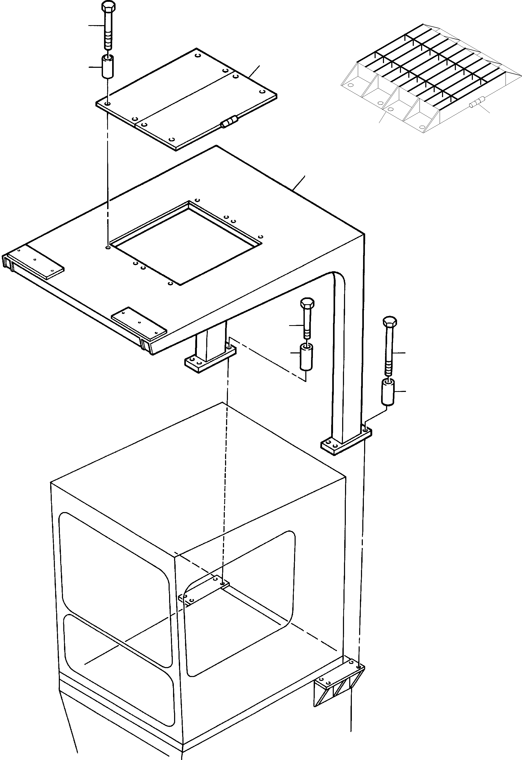 Komatsu parts book diagram for PC3000-1 S/N 06194: PROTECTION ROOF