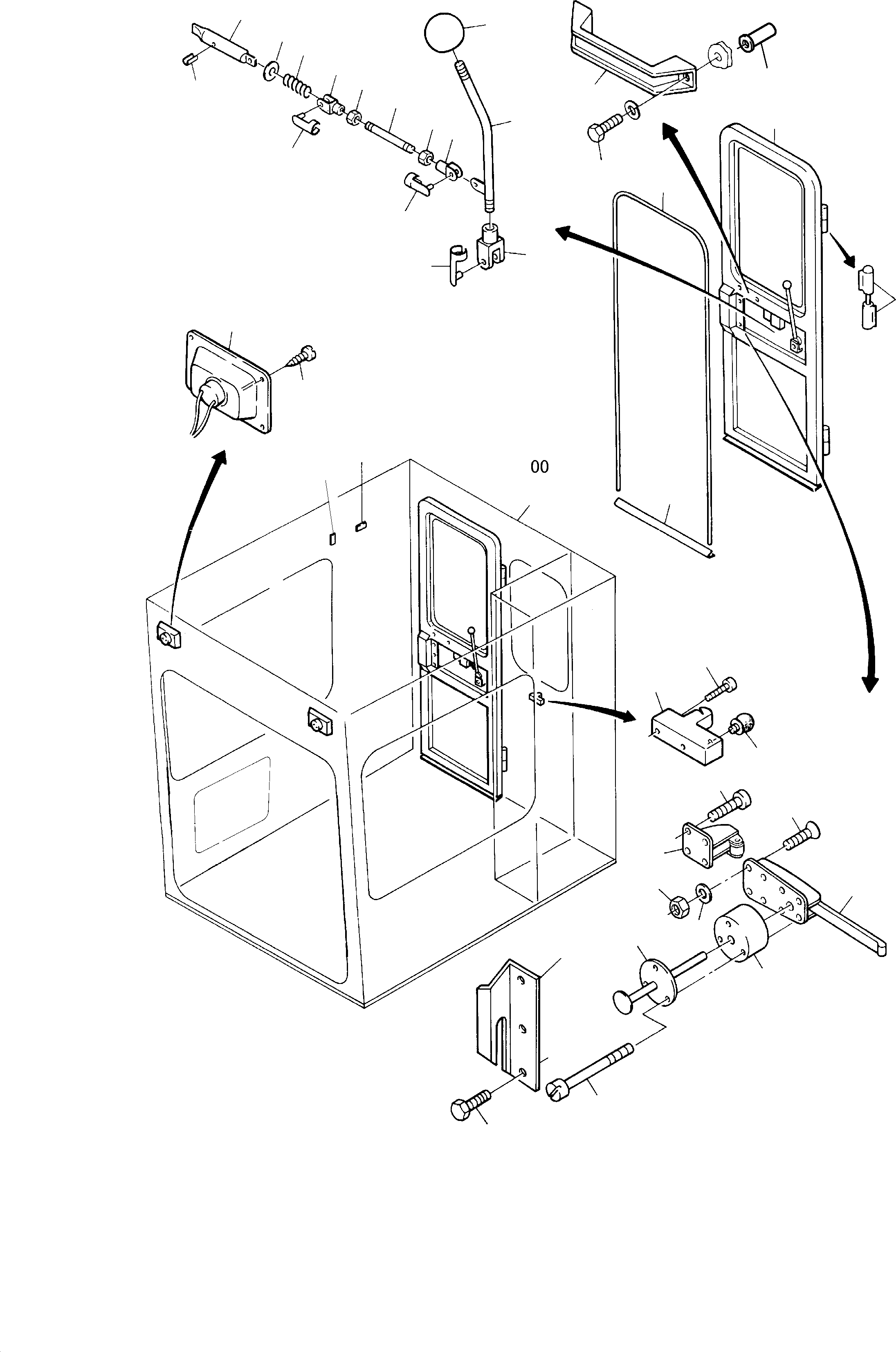 Komatsu parts book diagram for PC3000-1 S/N 06194: OPERATOR'S CAB
