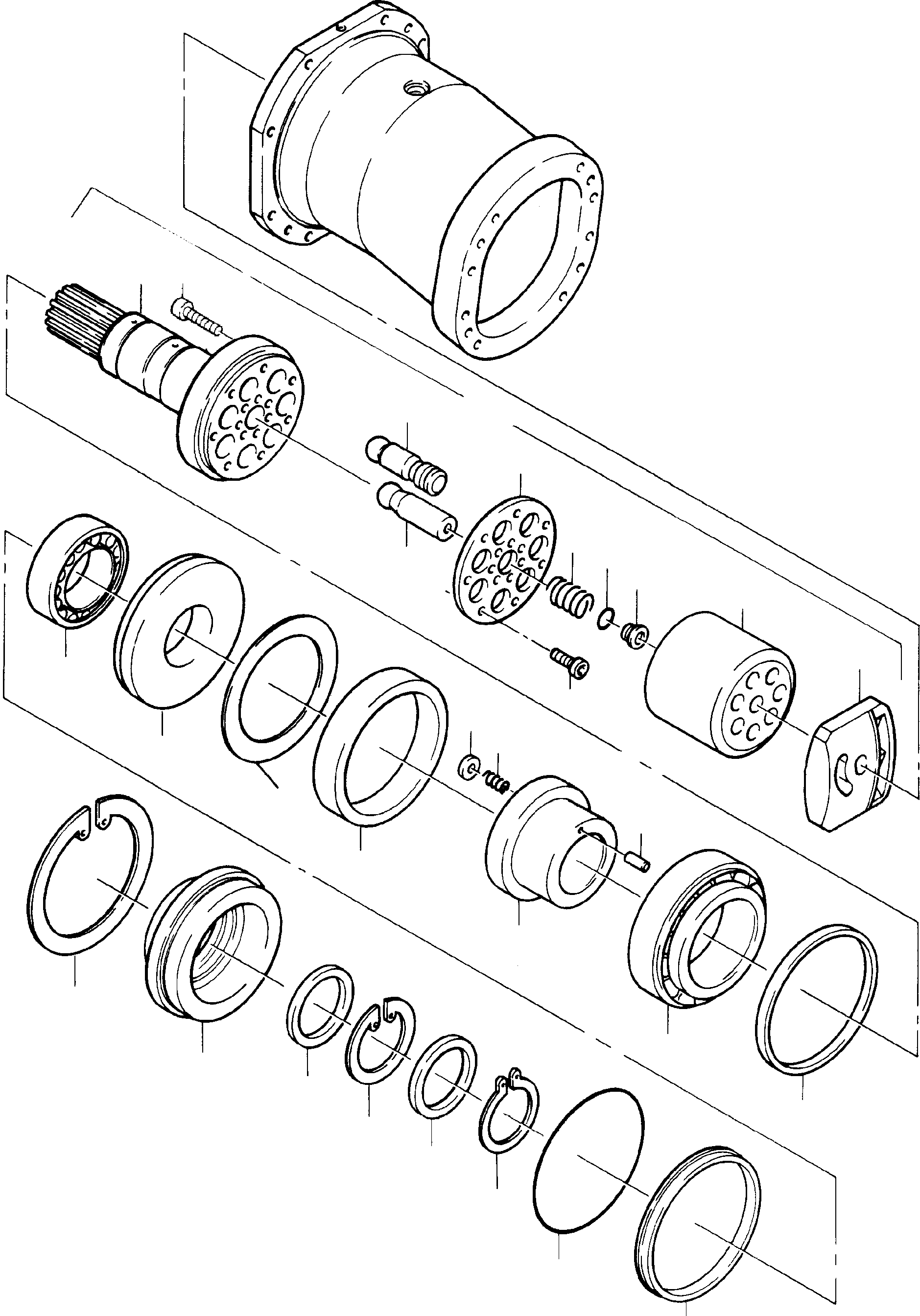 Komatsu parts book diagram for PC3000-1 S/N 06194: HYDR. PUMP