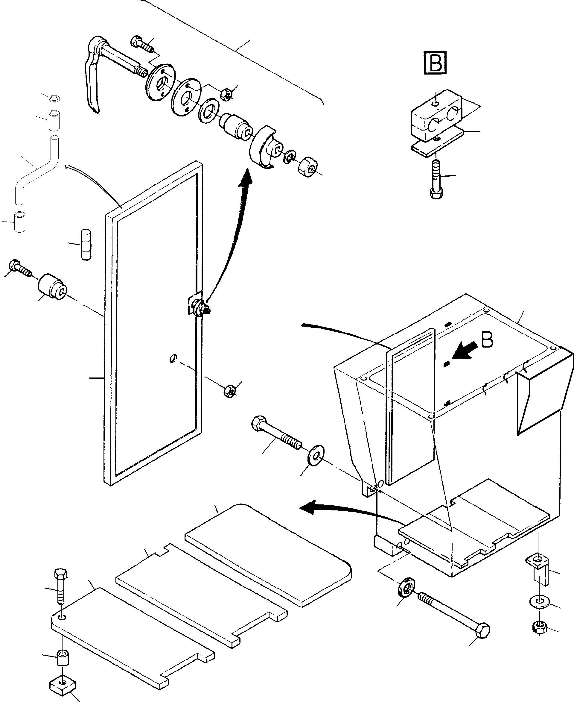 Komatsu parts book diagram for PC3000-1 S/N 06194: CAB SUPPORT