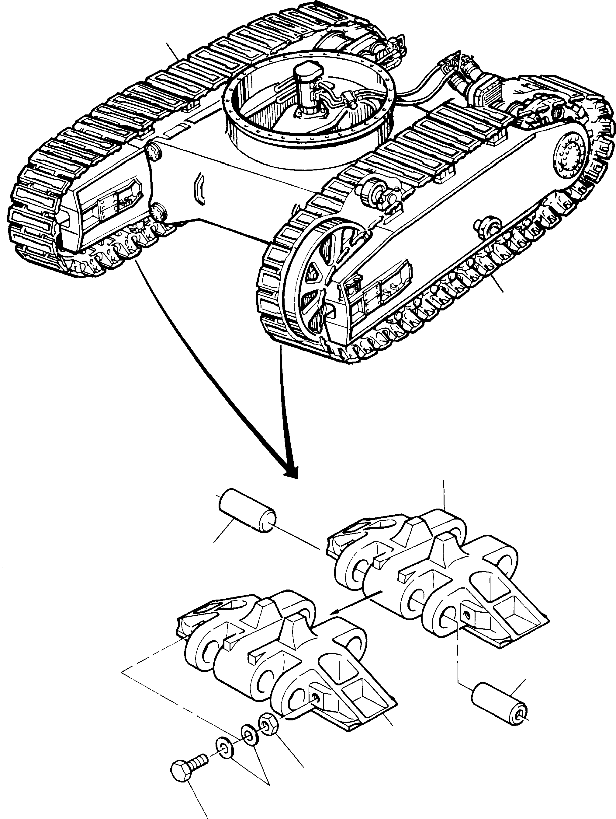 Komatsu parts book diagram for PC3000-1 S/N 06194: TRACK GROUP