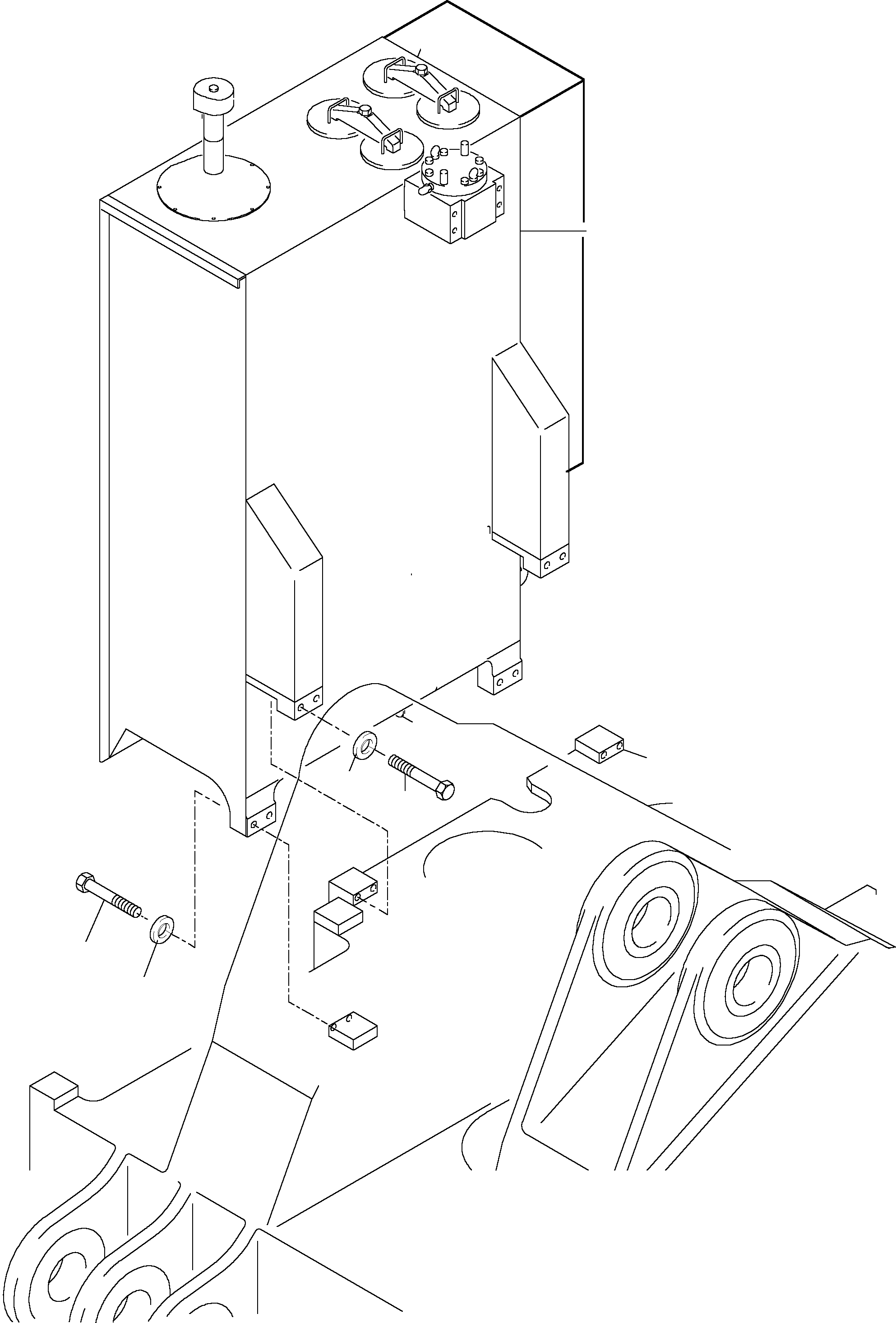 Komatsu parts book diagram for PC3000-1 S/N 06194: MAIN OIL TANK