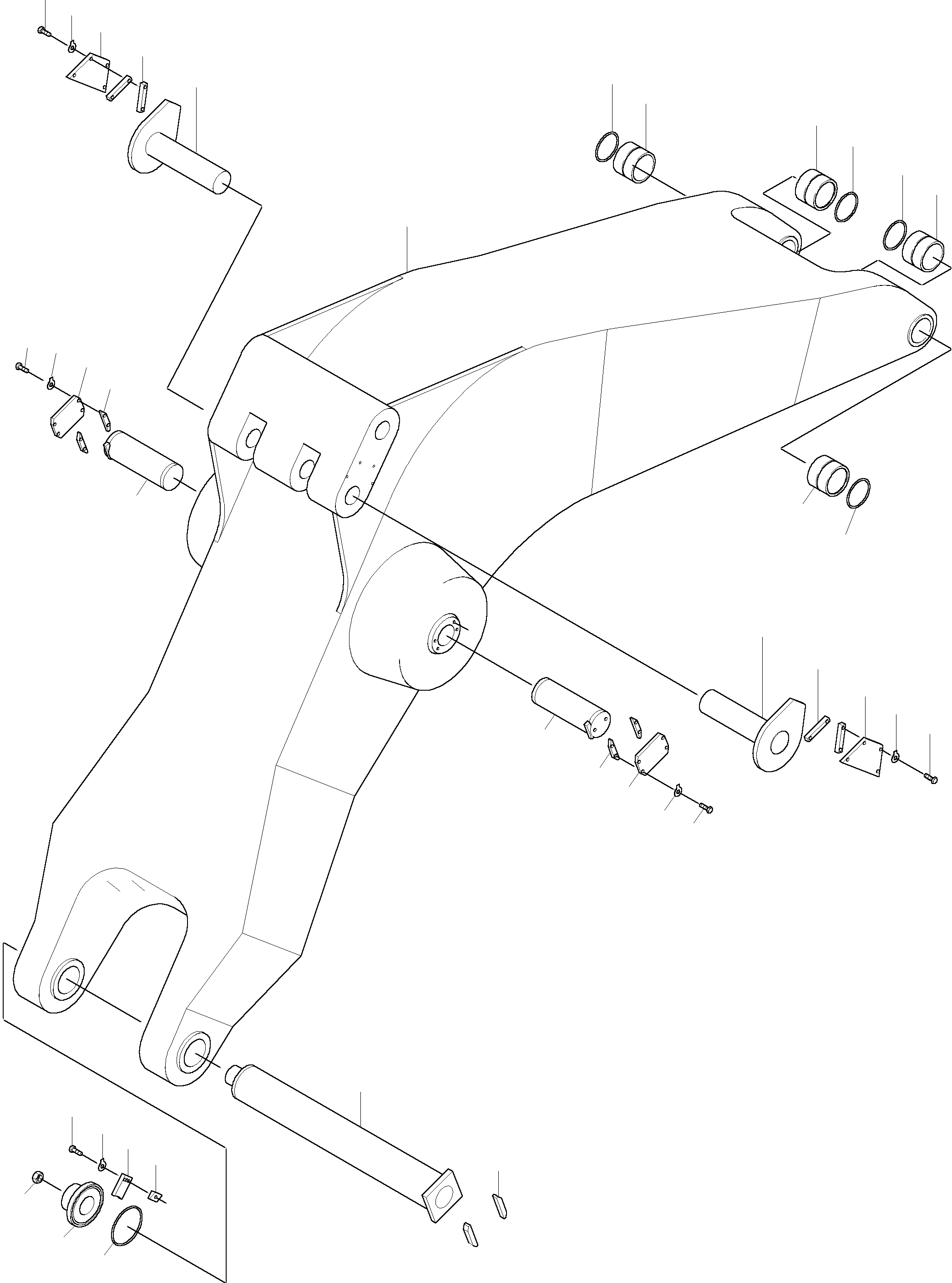 Komatsu parts book diagram for PC3000-1 S/N 06194: BACKHOE BOOM