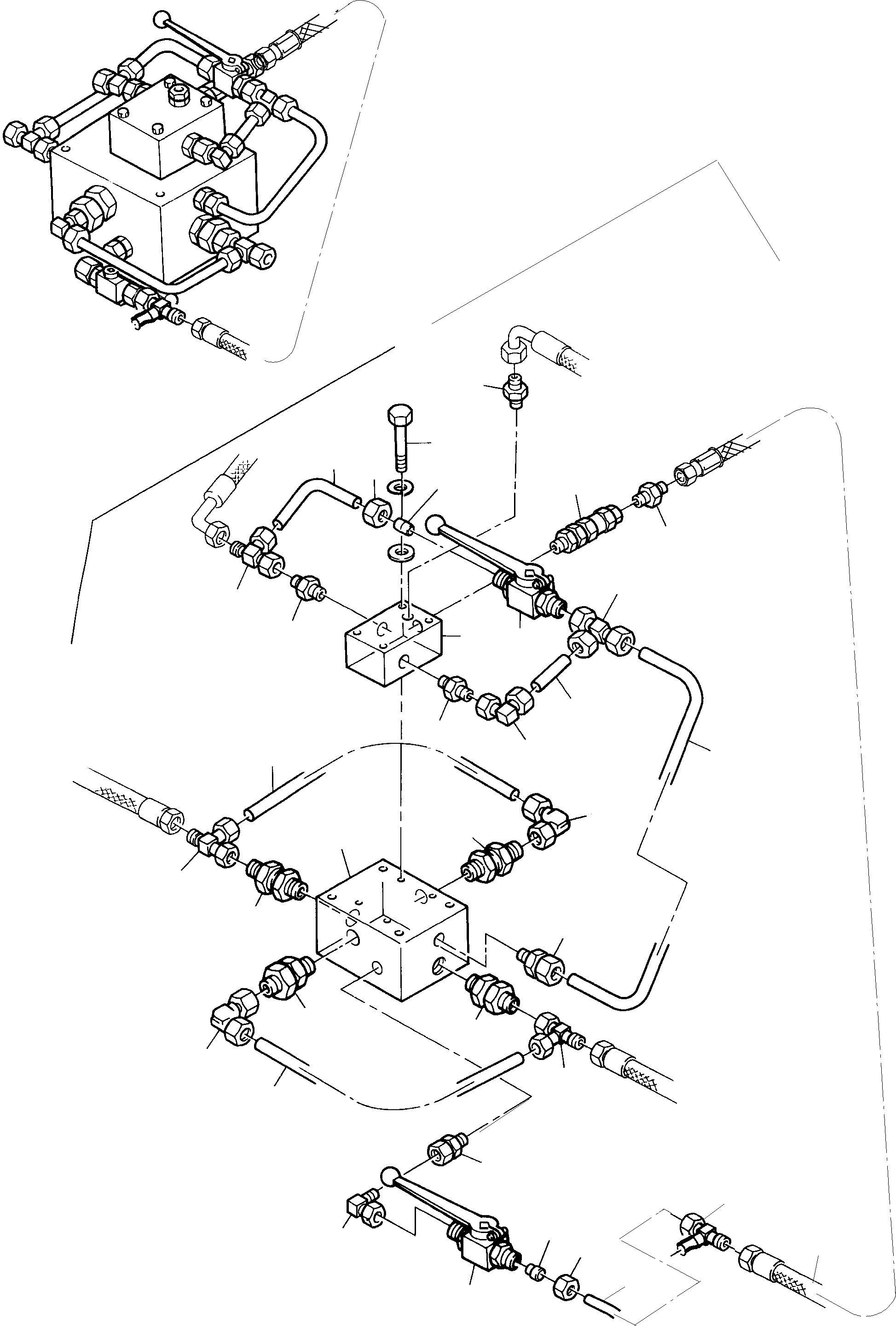 Komatsu parts book diagram for PC3000-1 S/N 06194: VALVE BLOCK