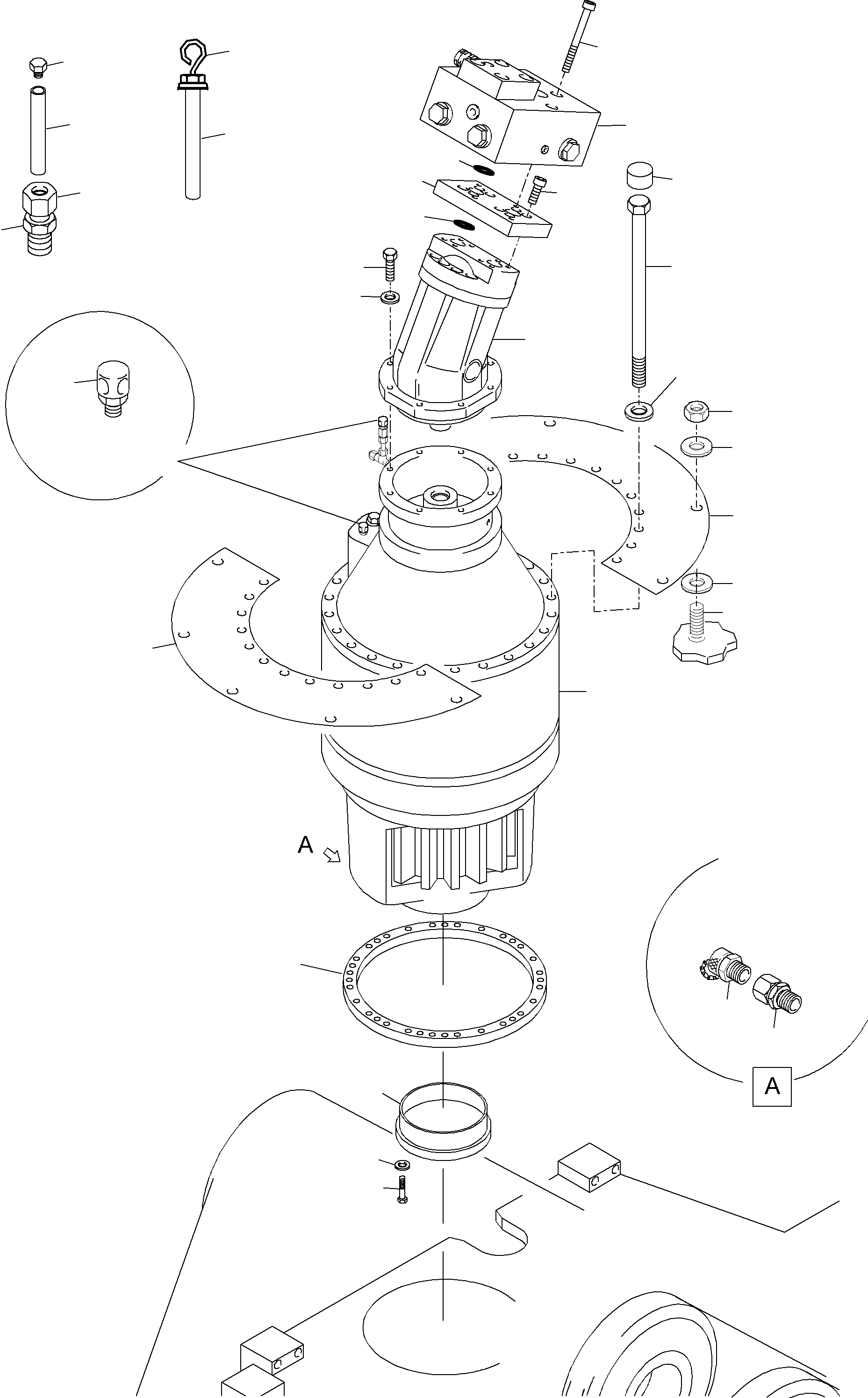 Excavators Mining Komatsu / PC3000-1 S/N 06194(g06194) / Slew Gear Arr.(485-1150d : 485-1150d)
