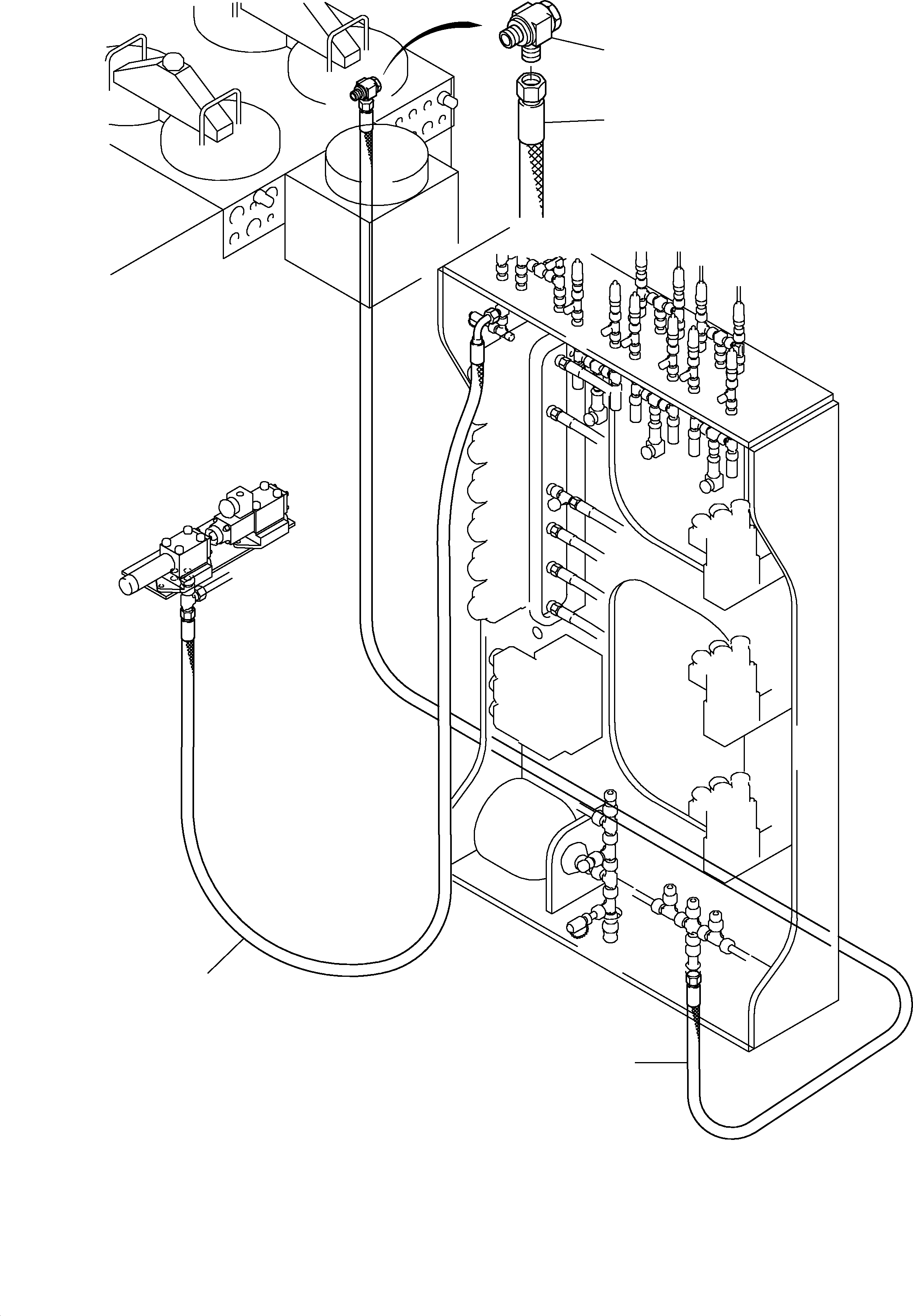 Excavators Mining Komatsu / PC3000-1A S/N 06196(g06196) / Tank Lines - Pilot Control Plate(155-1886a : 155-1886a)