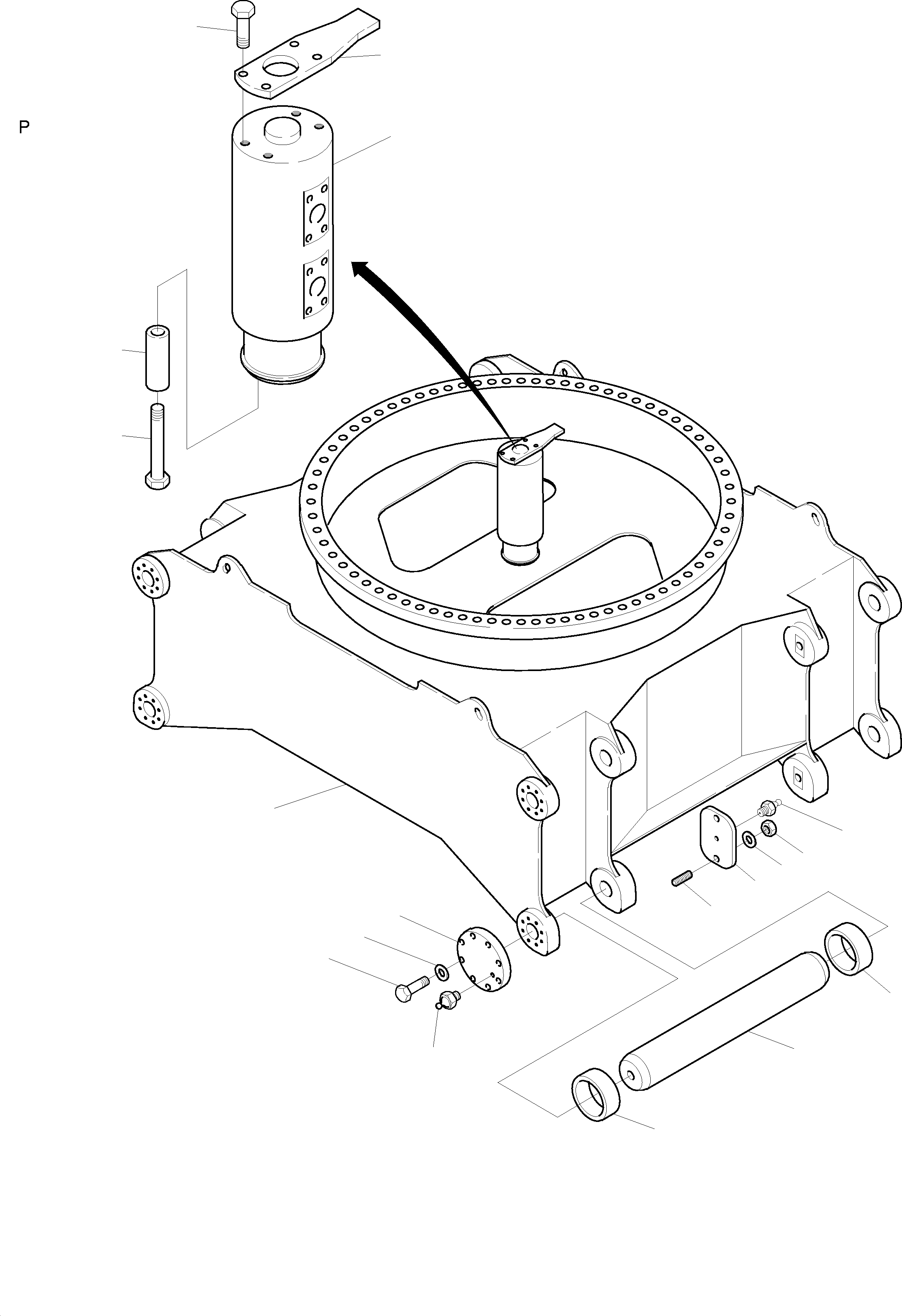 Komatsu parts book diagram for PC3000-1 S/N 06197: CARBODY