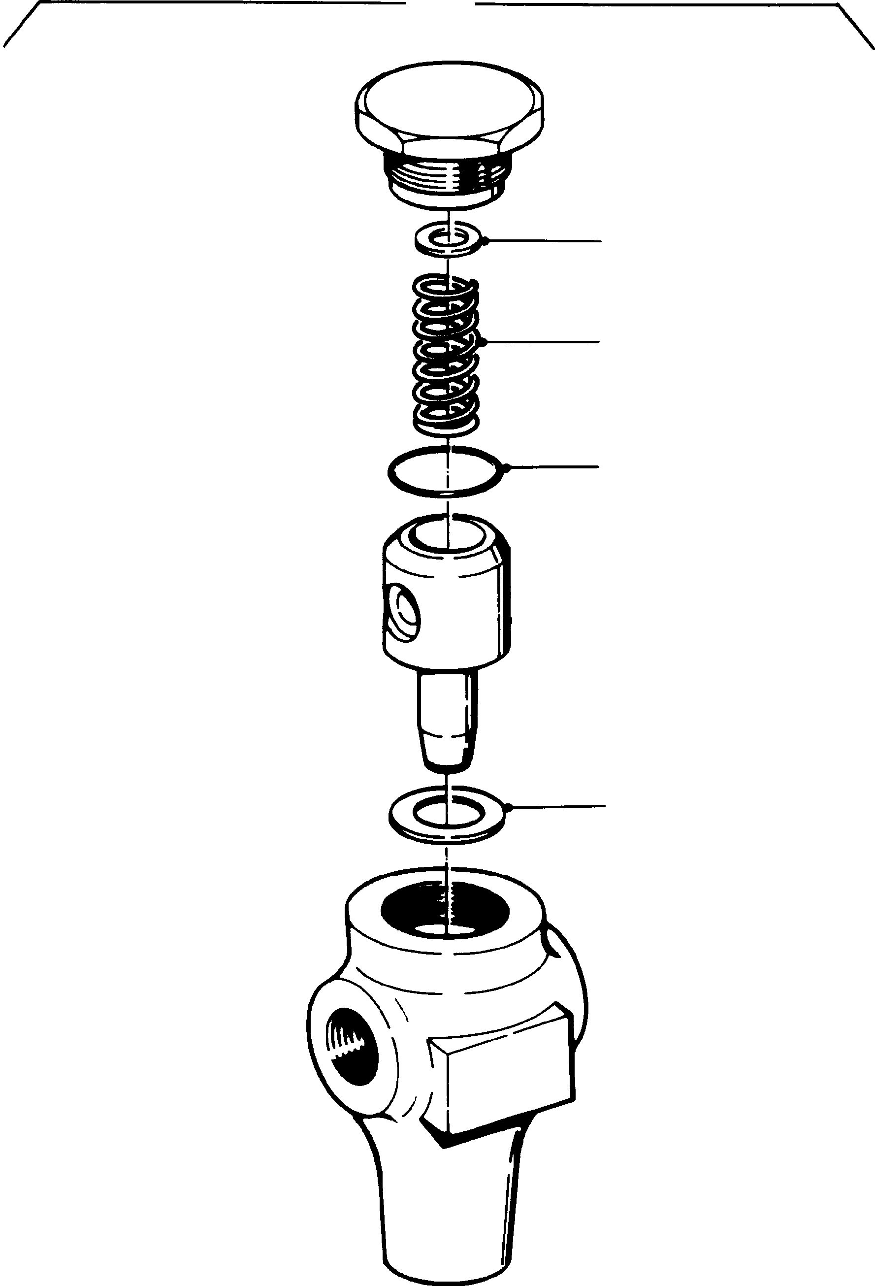 Komatsu parts book diagram for PC3000-1 S/N 06197: PRESSURE RELIEF VALVE