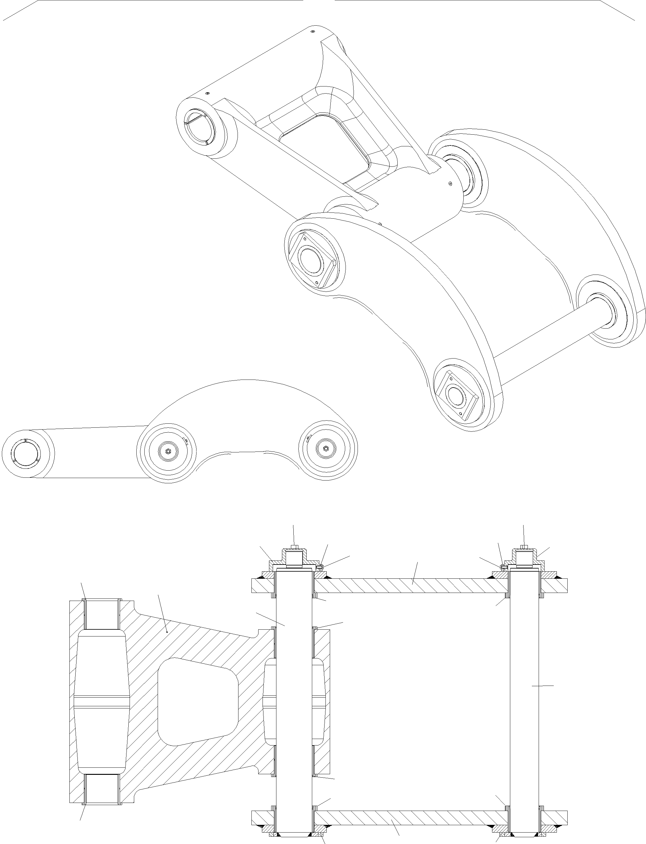 Komatsu parts book diagram for PC3000-1 S/N 06197: STEERING AND ROD