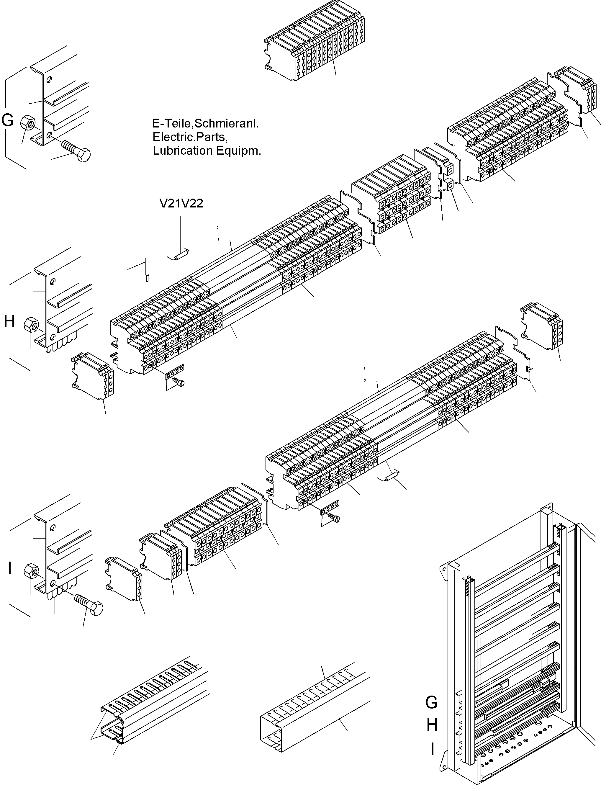 Komatsu parts book diagram for PC3000-1 S/N 06197: MAIN SWITCH BOX IN CAB SUPPORT