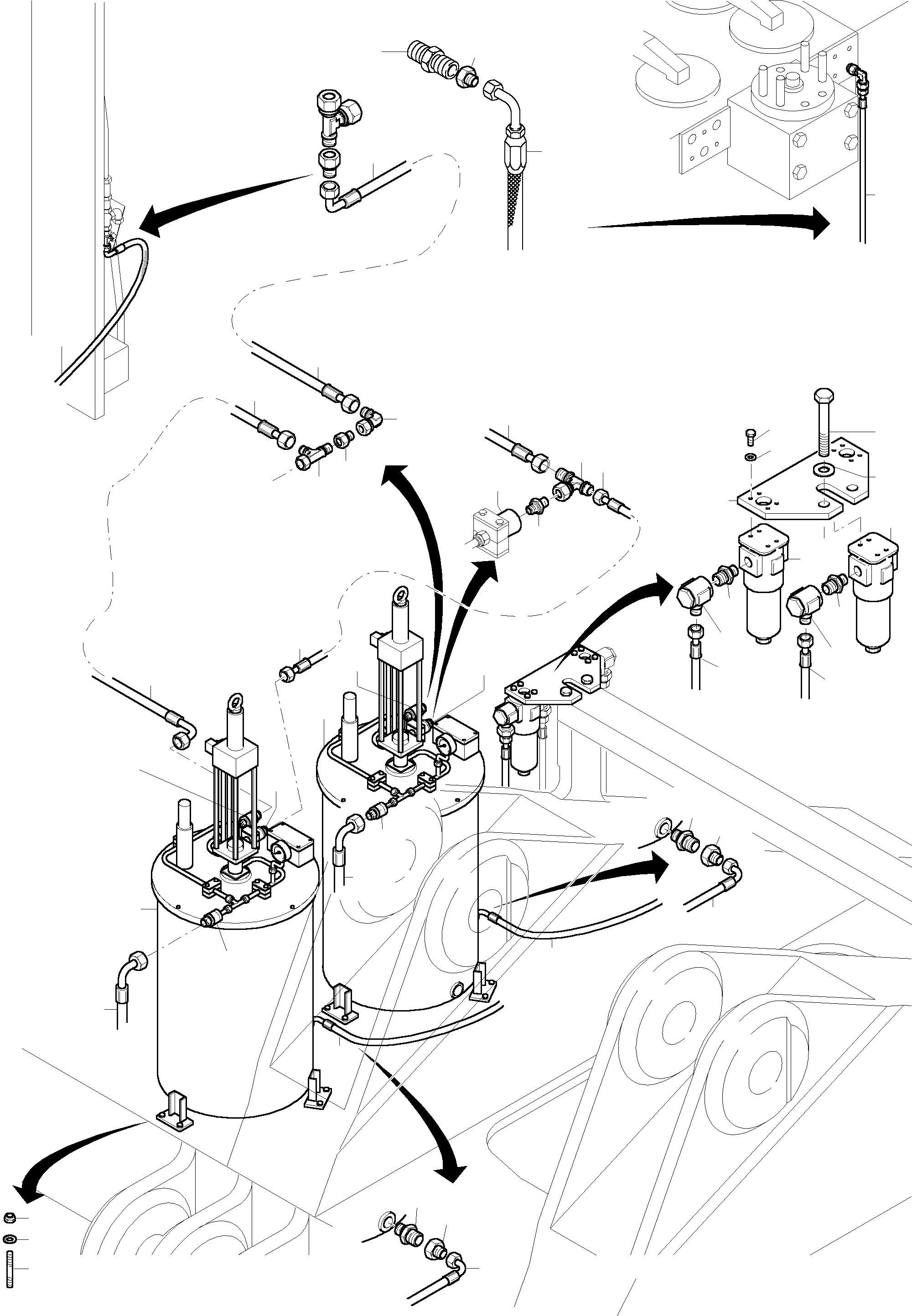 Komatsu parts book diagram for PC3000-1 S/N 06197: LUBE PUMP ARR. WITH HYDR. DRIVE