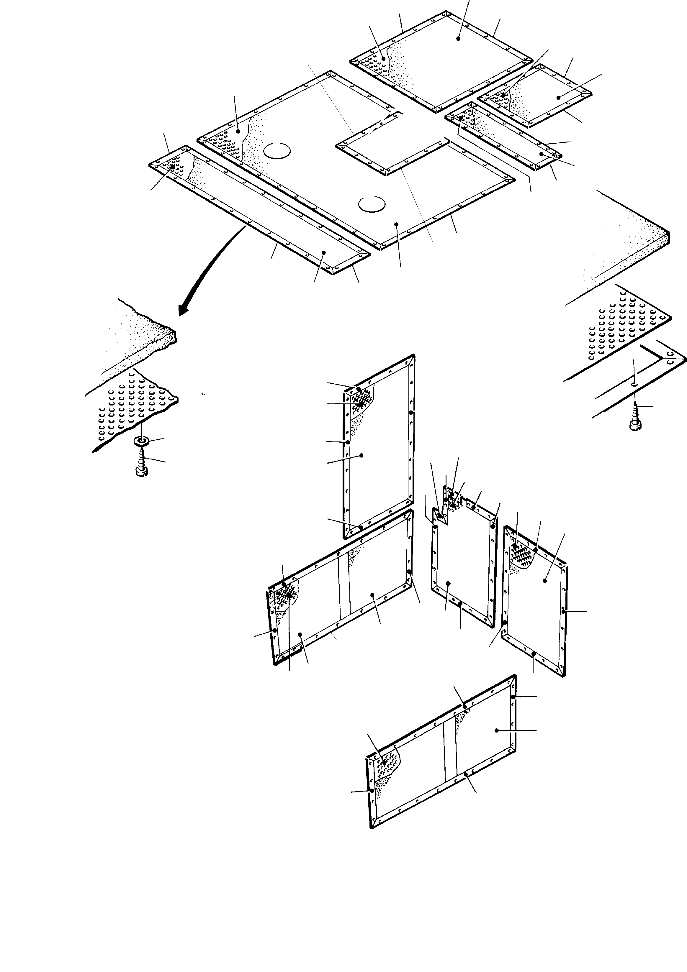 Komatsu parts book diagram for PC3000-1 S/N 06206: OPERATOR'S CAB