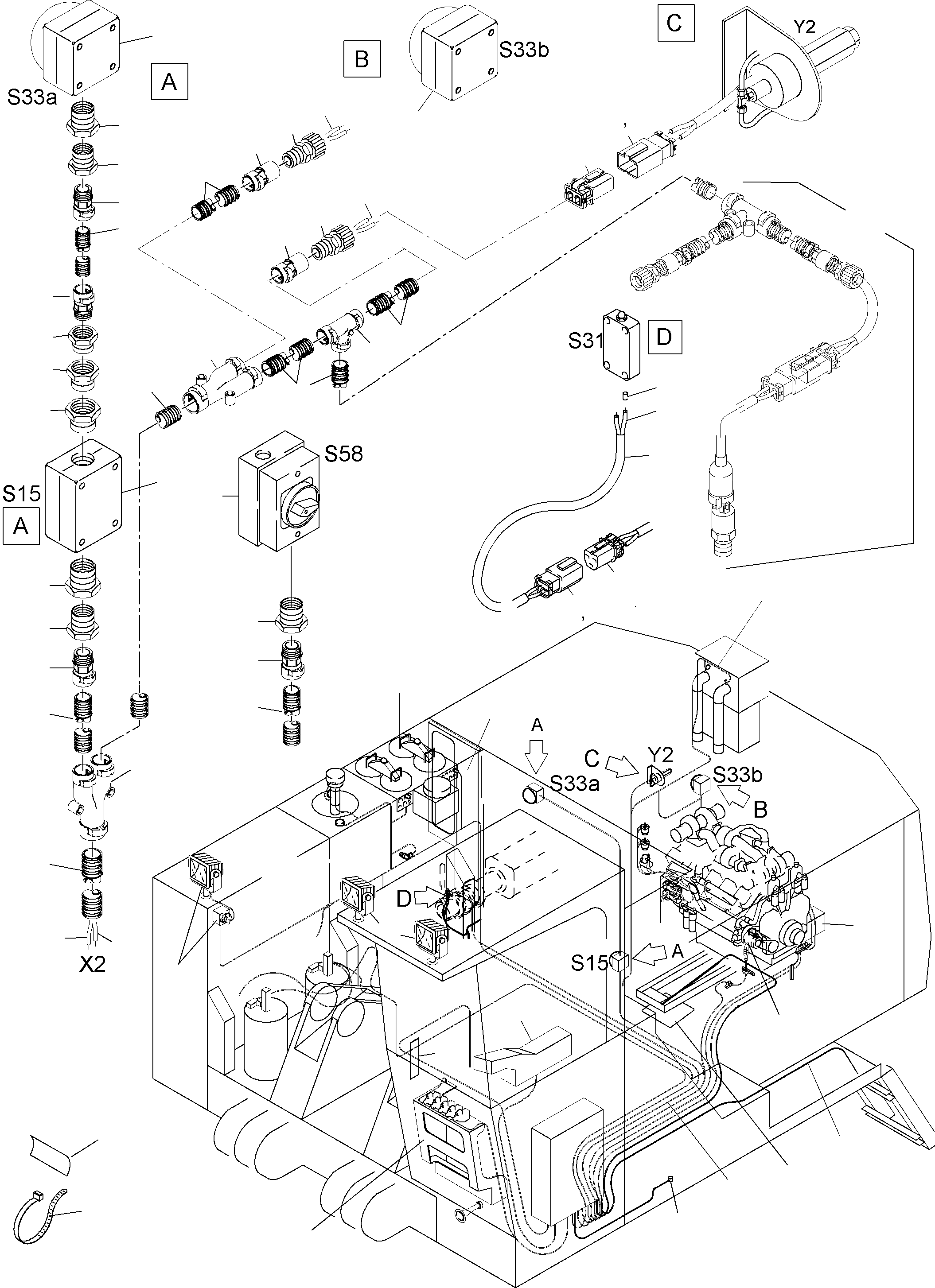 Komatsu parts book diagram for PC3000-1 S/N 06206: ELECTRIC EQUIPMENT