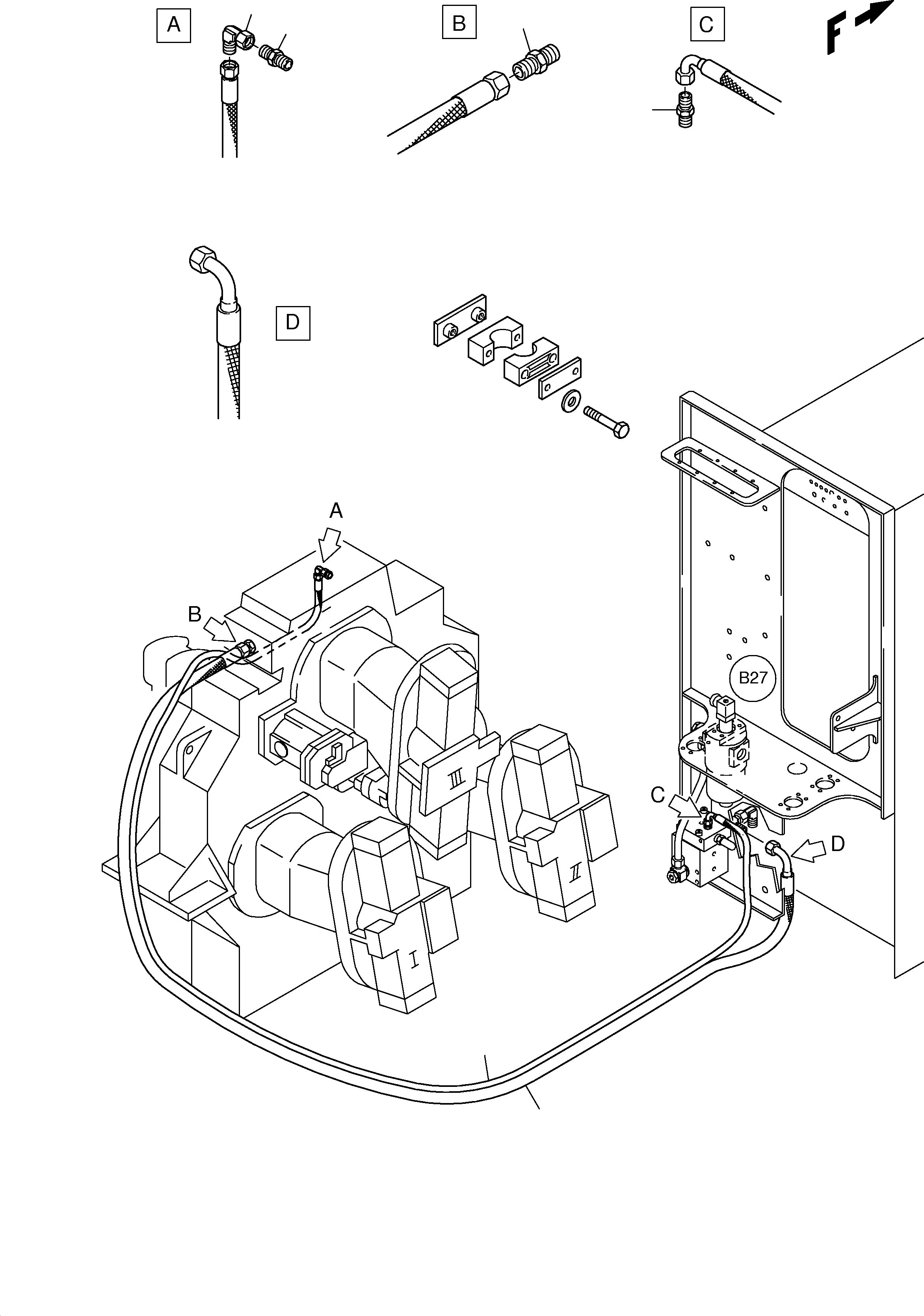 Komatsu parts book diagram for PC3000-1 S/N 06209: COOLING DISTRIBUTOR GEAR (PUMP)