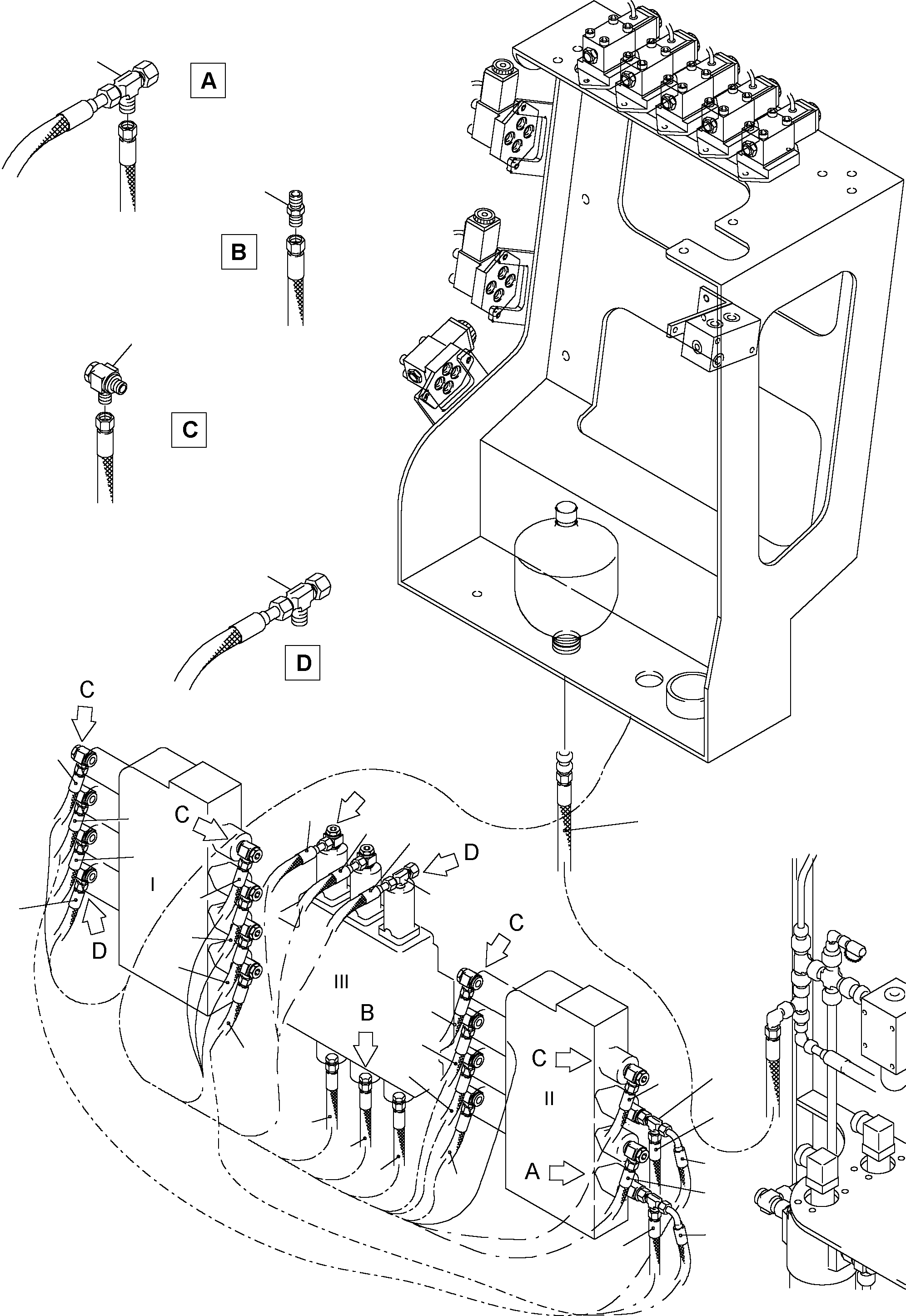 Komatsu parts book diagram for PC3000-1 S/N 06209: CONTROL LINES - CONTROL BLOCKS, CONTROL- AND FILTER PLATE
