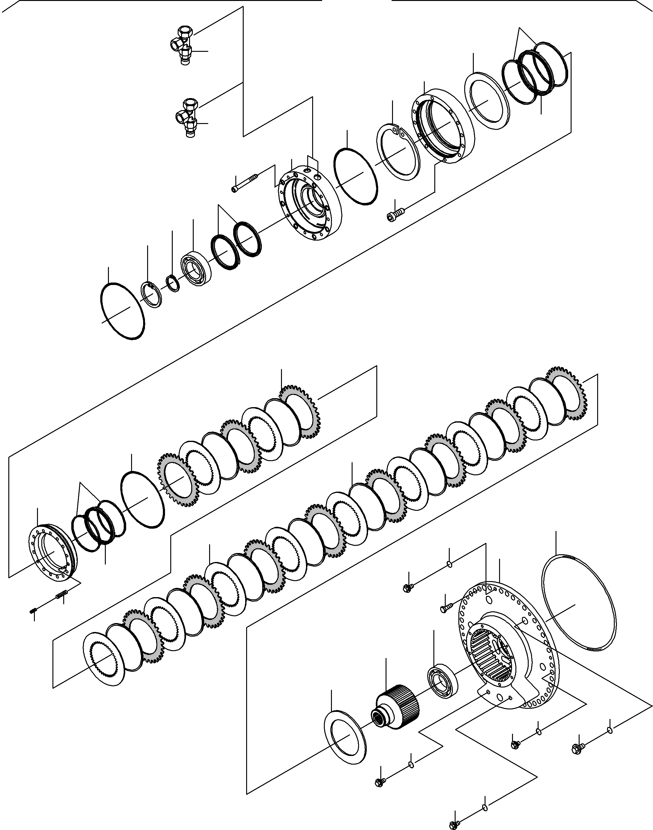 Komatsu parts book diagram for PC3000-1 S/N 06209: BRAKE