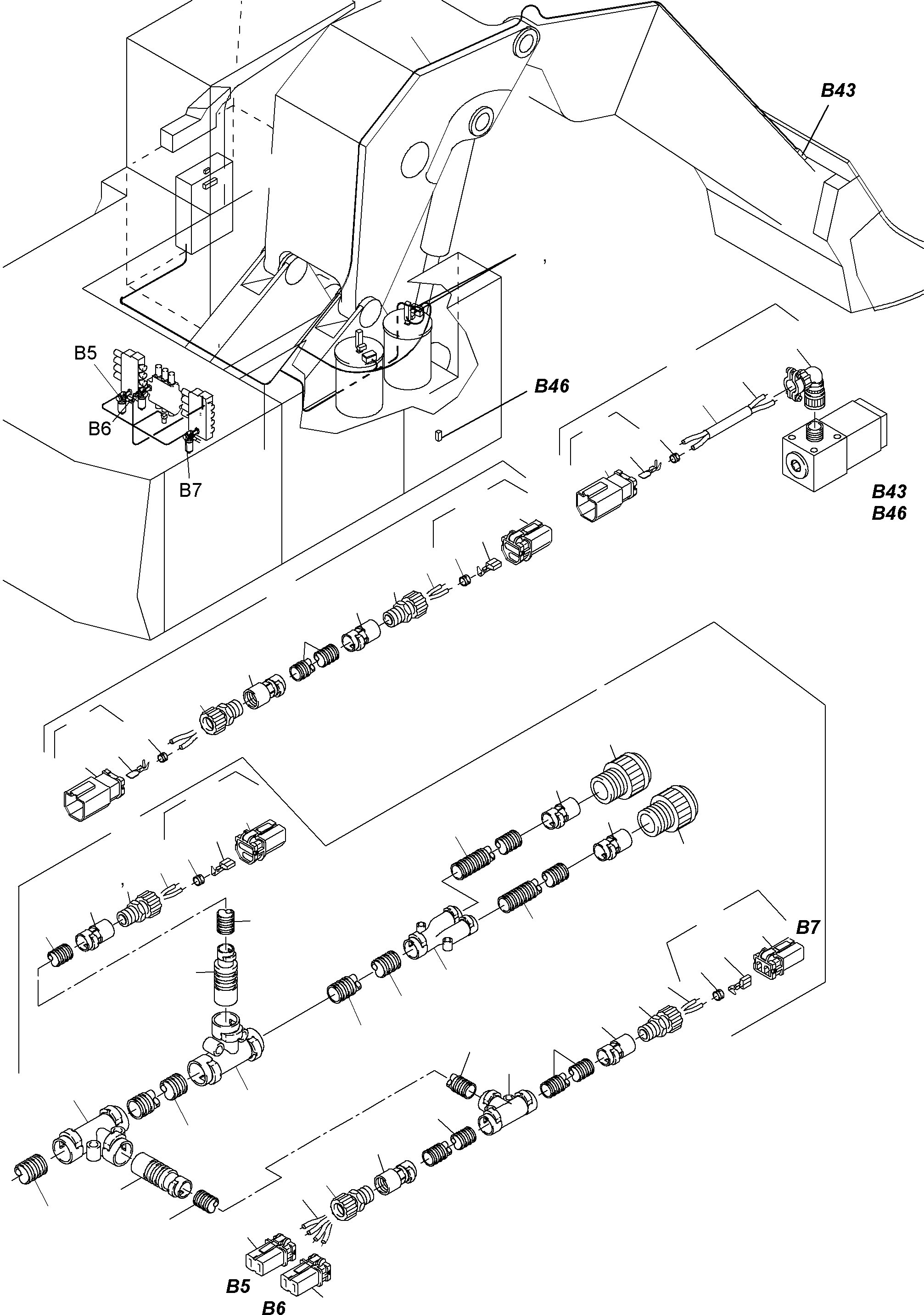 Komatsu parts book diagram for PC3000-1 S/N 06209: ELECTR. PARTS