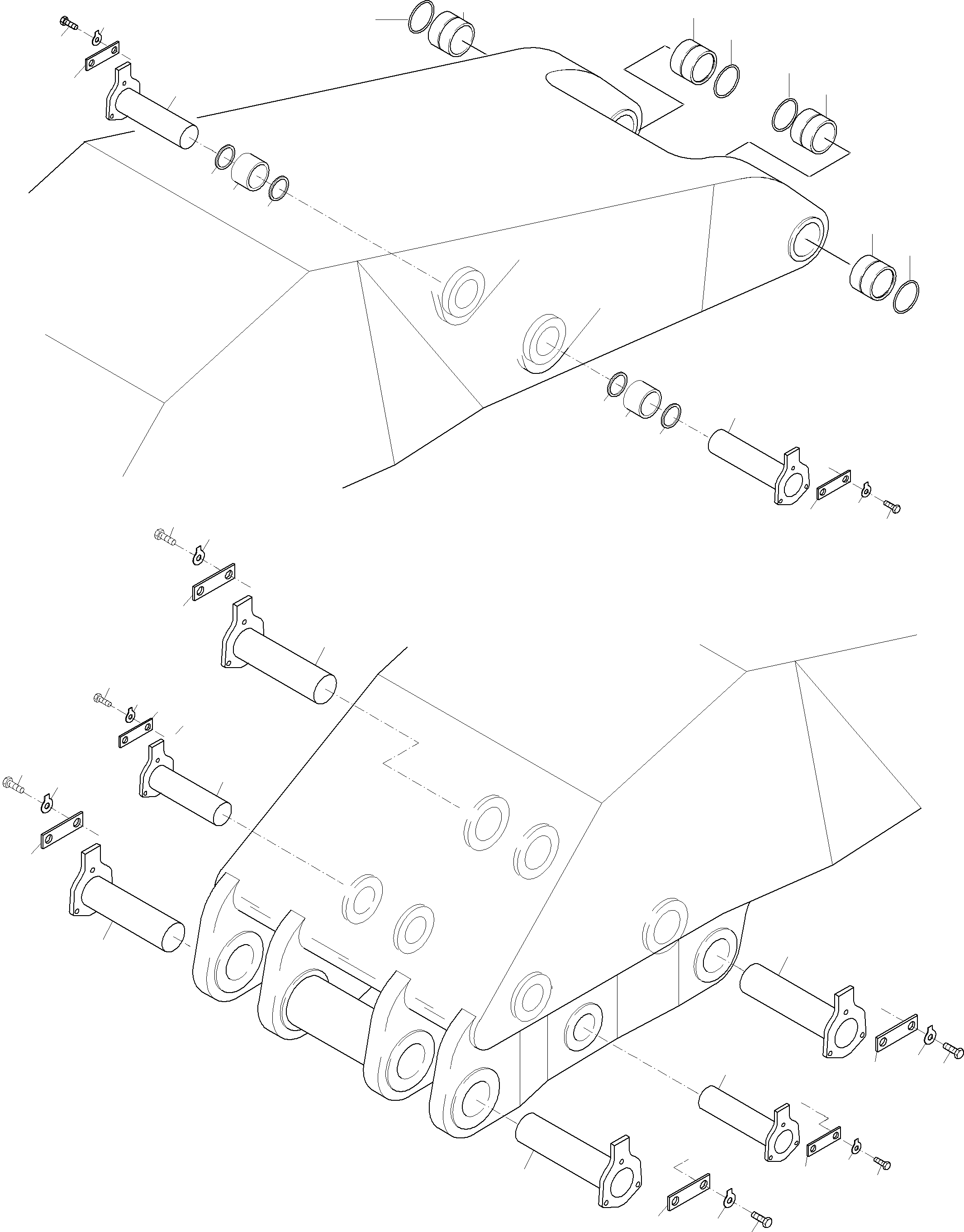 Komatsu parts book diagram for PC3000-1 S/N 06209: BULLCLAM BUCKET BOOM 6M
