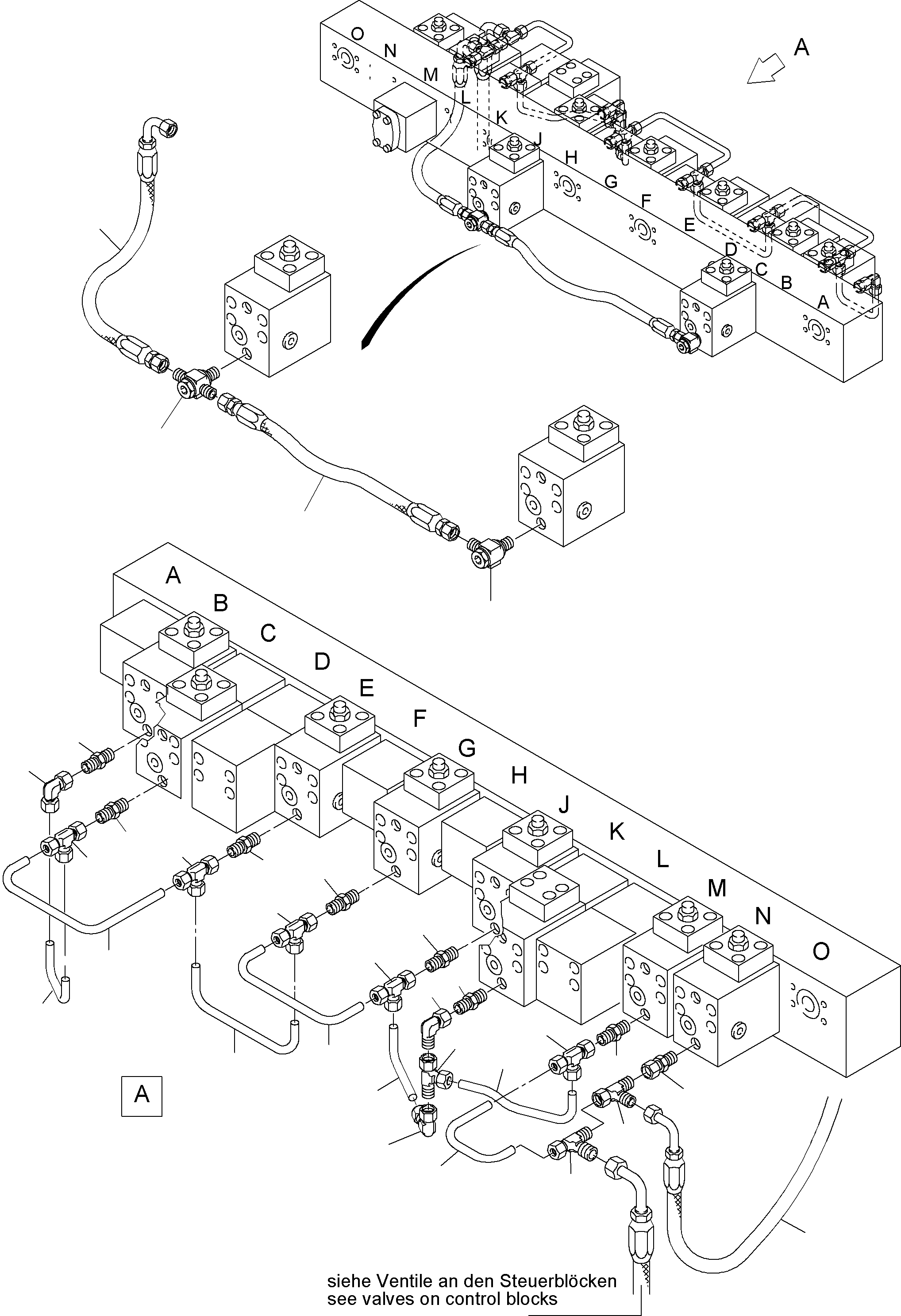 Komatsu parts book diagram for PC3000-1 S/N 06209: MANIFOLD