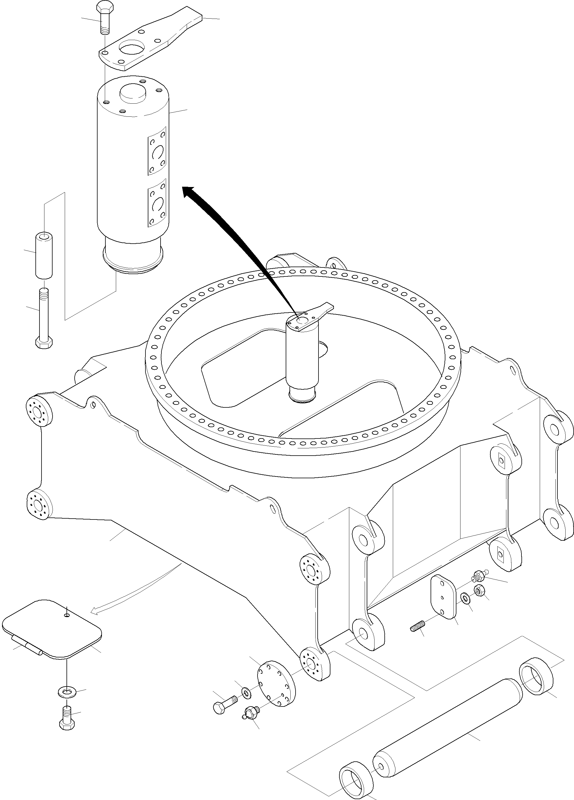 Komatsu parts book diagram for PC3000-1 S/N 06209: CARBODY